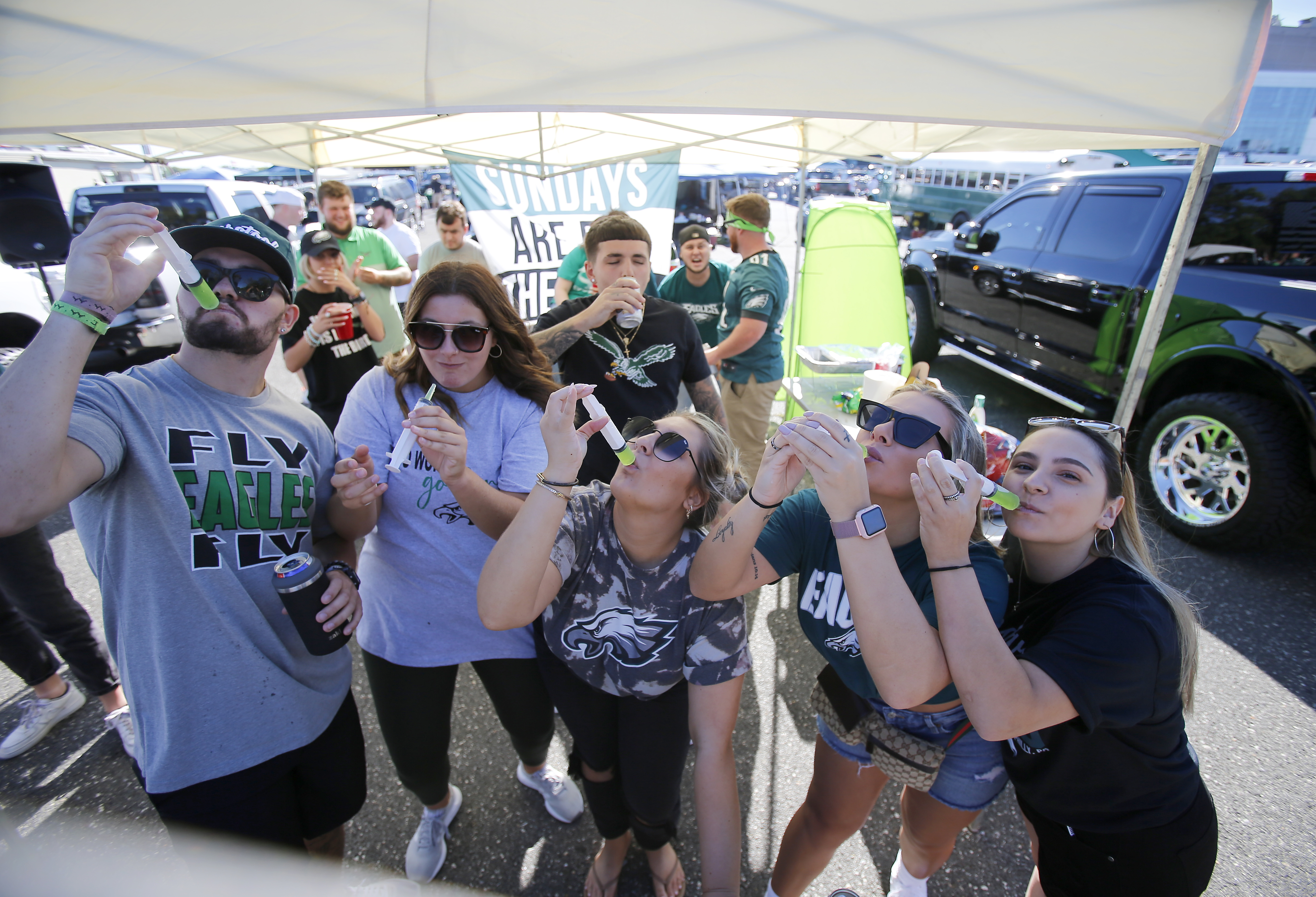 Philadelphia fans tailgate at Lincoln Financial before home opener - WHYY