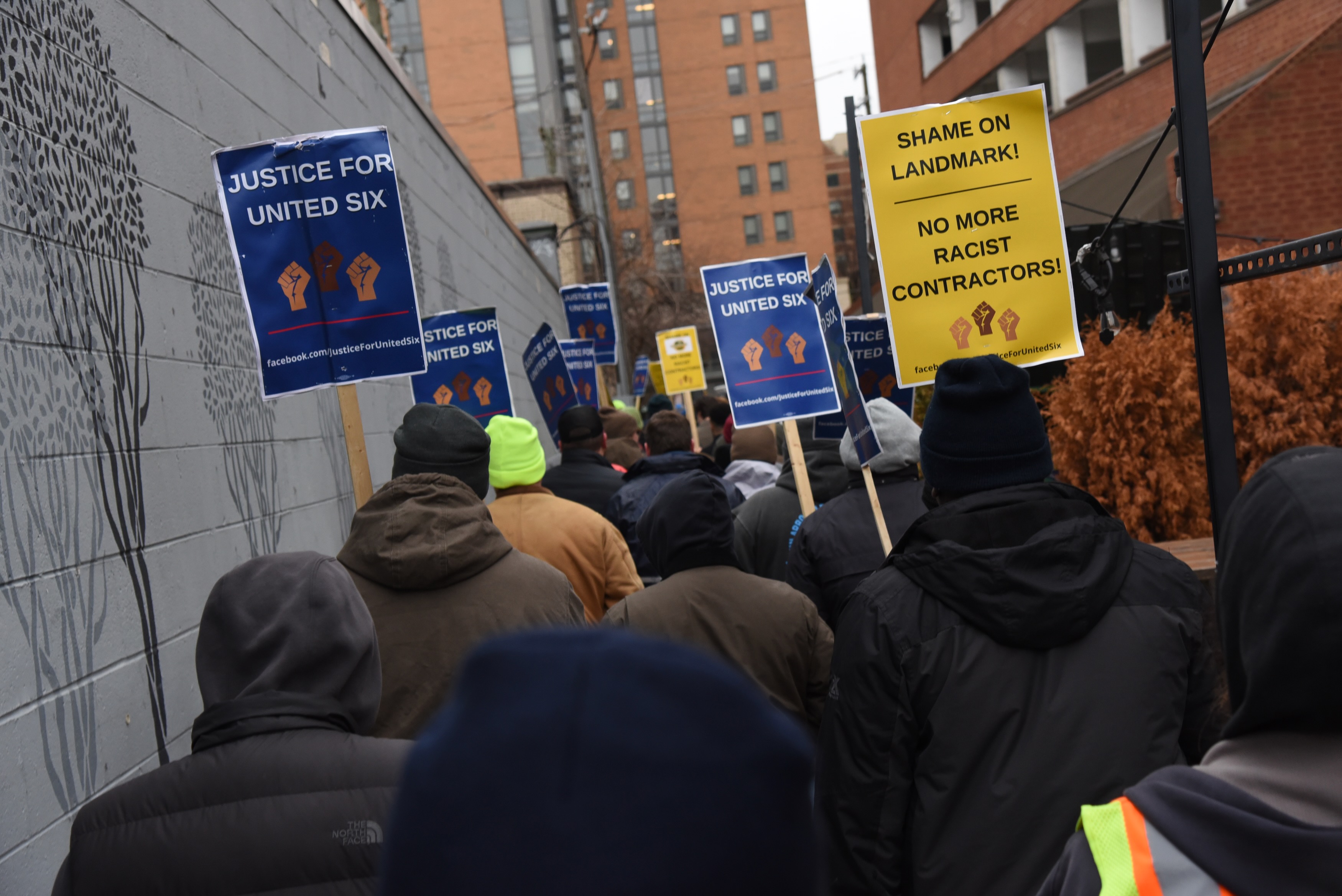 Protesteers Against Mlk Anti-racism demonstration on Martin Luther King Jr. Day in downtown Ann ...