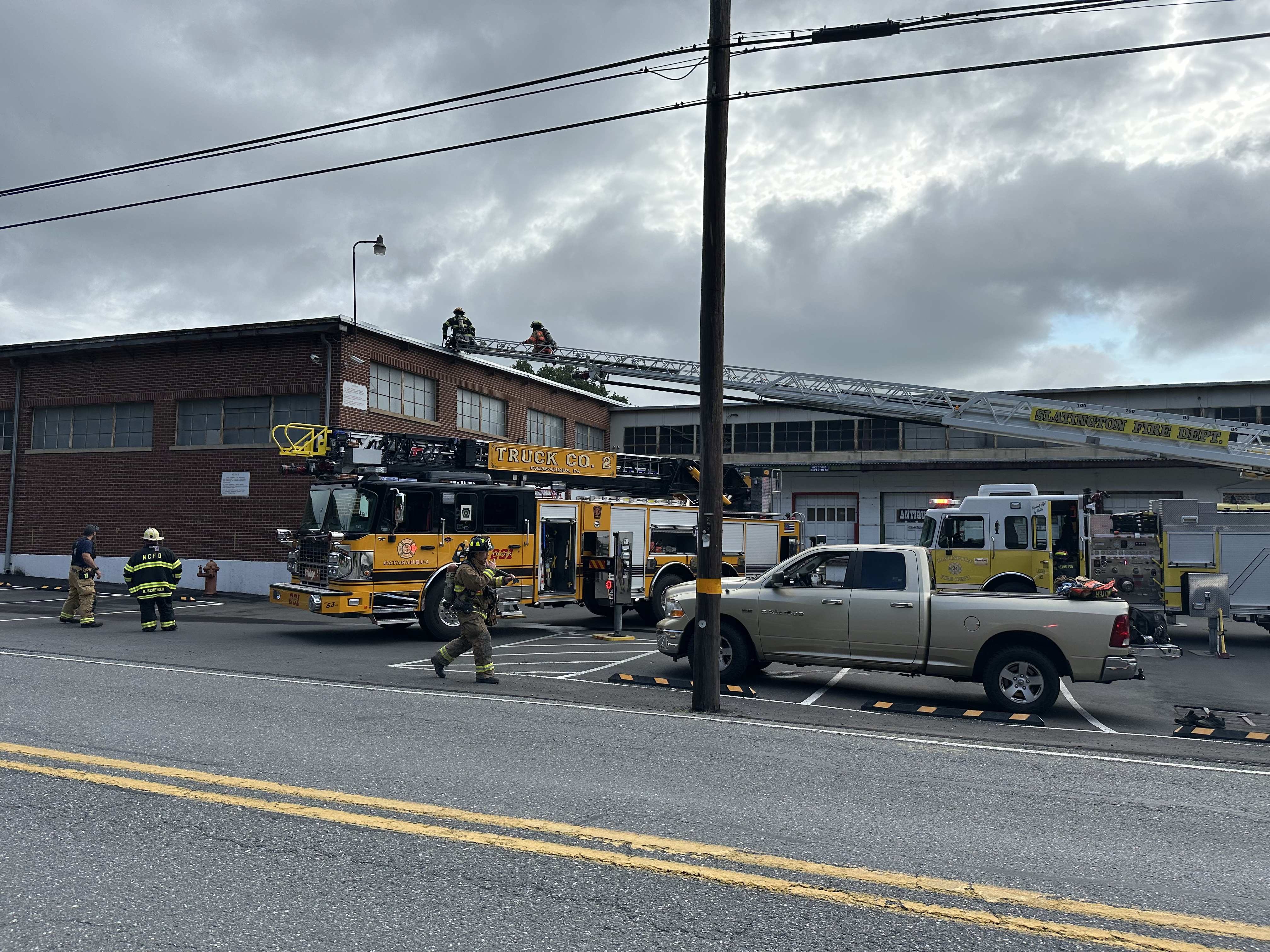 Crews respond to 2-alarm fire at Slatington Marketplace ...
