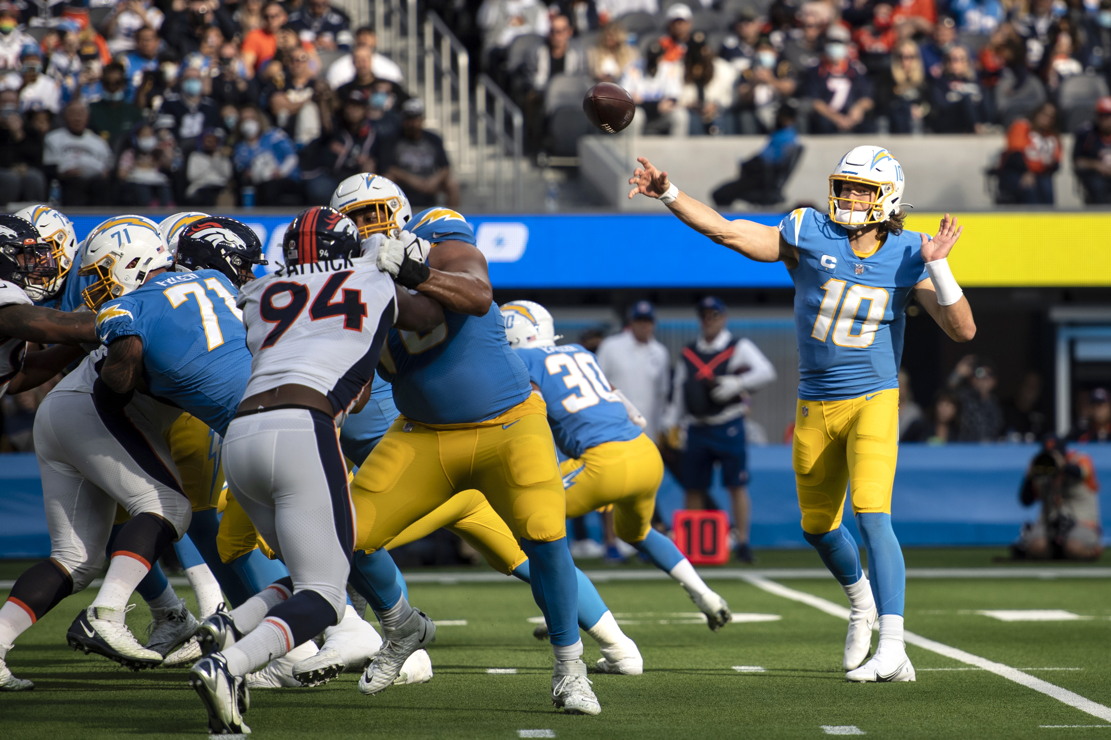 Photos  Muffed punt leads to Chargers win over Broncos - Los Angeles Times