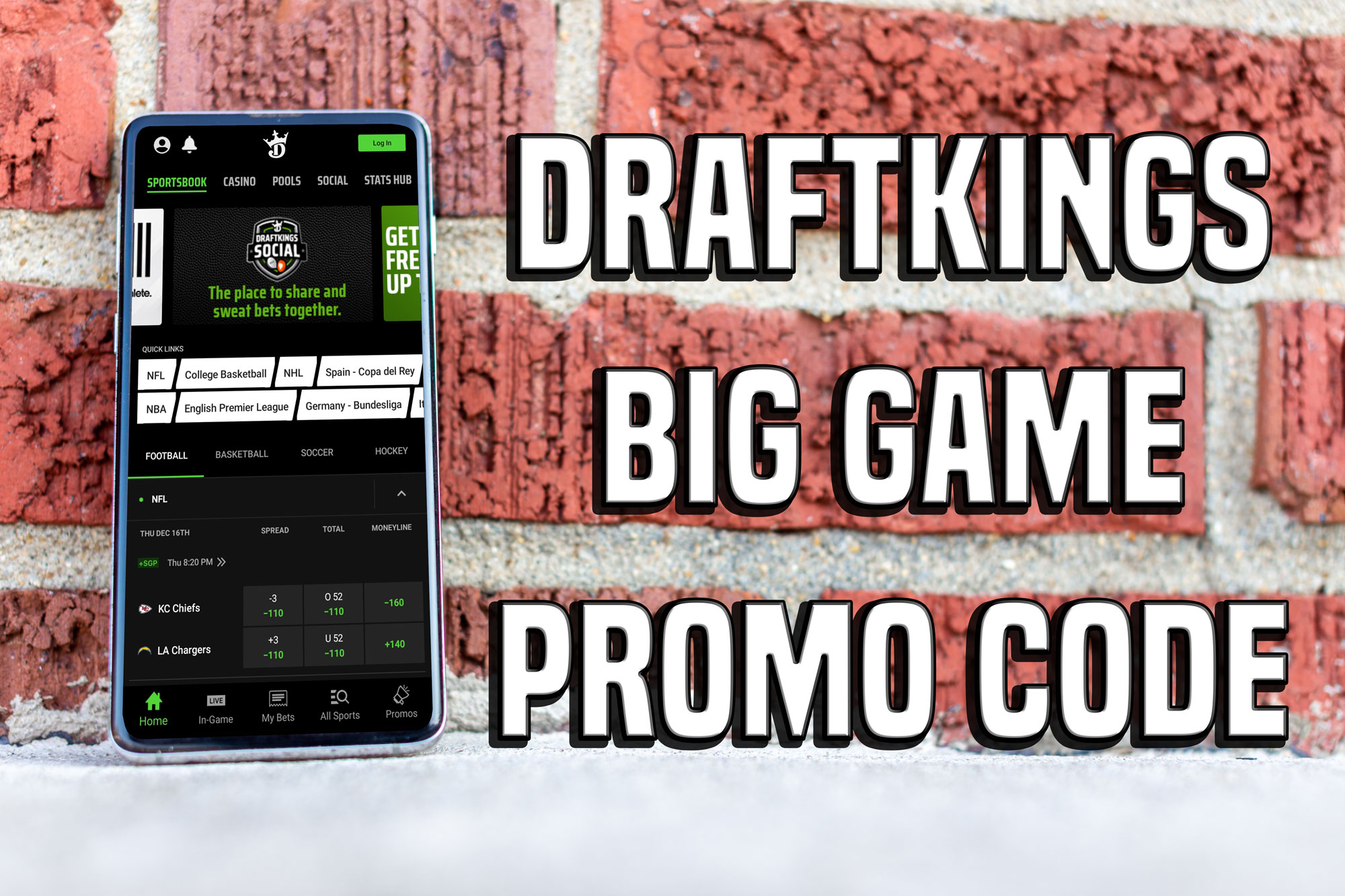 DraftKings promo code: Bet $5, Win $280 in bonuses on Super Bowl