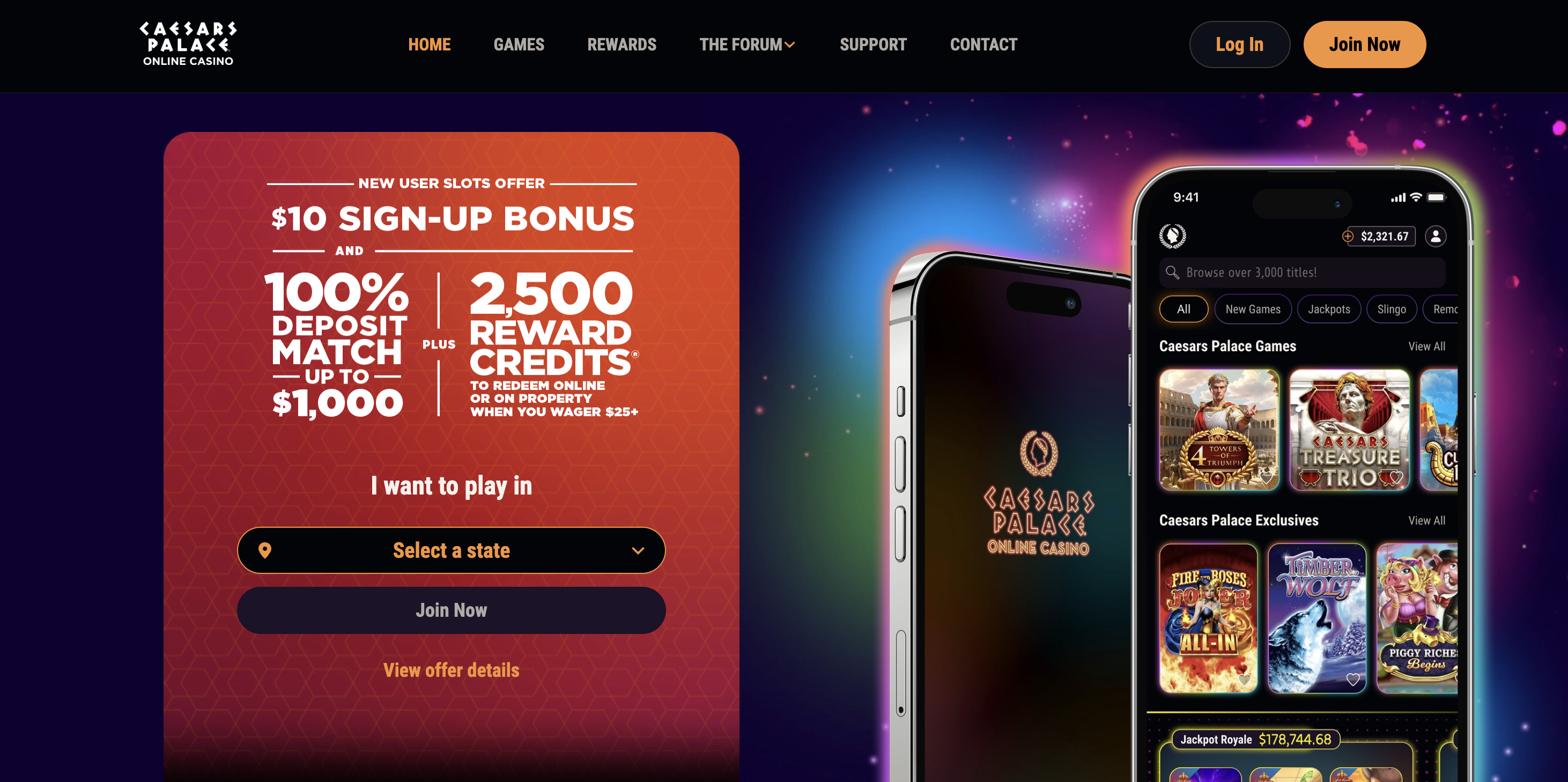 Schermata dell'interfaccia di Nine Casino su mobile