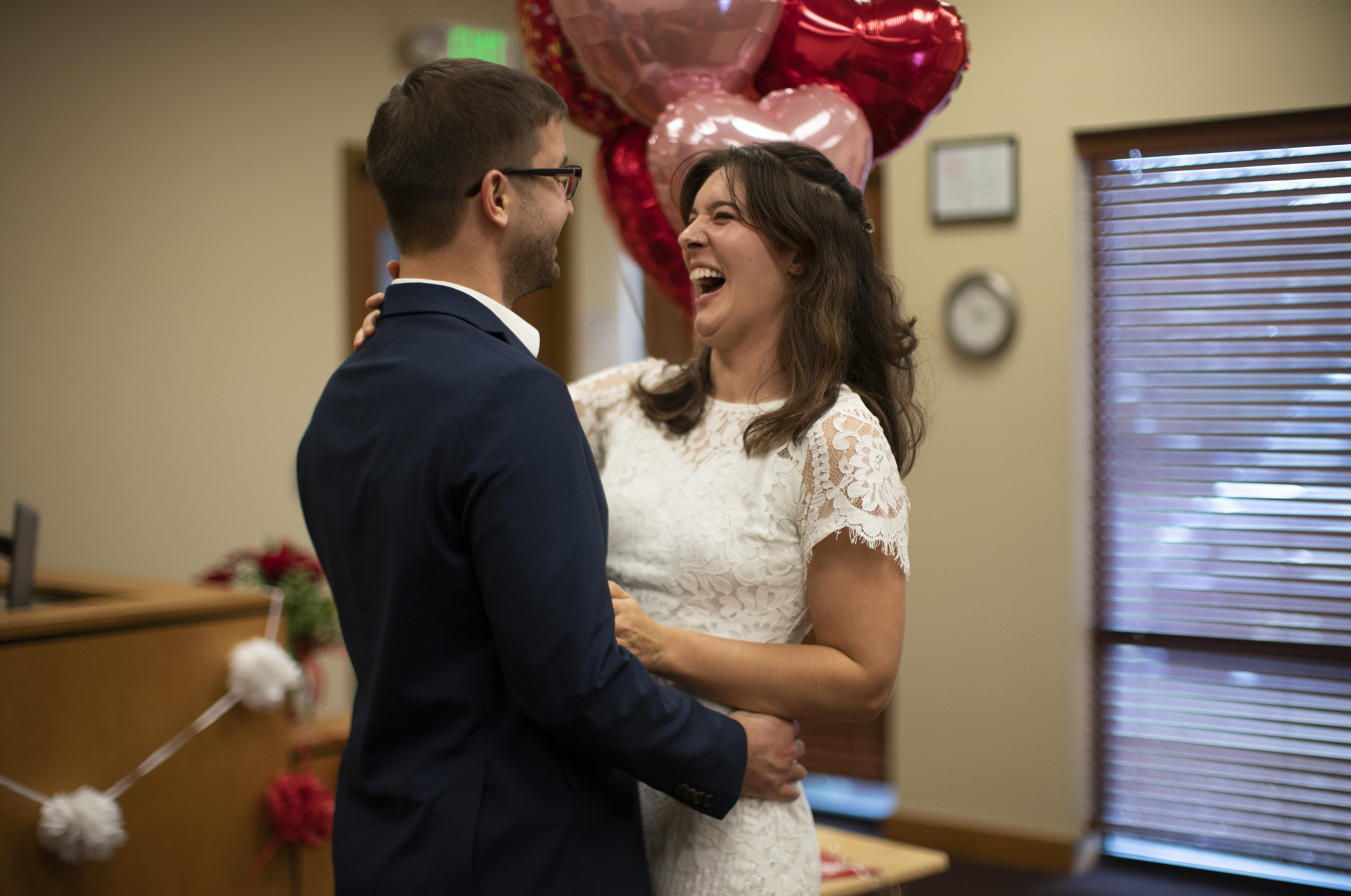 Justice of the Peace Justin Kidd officiated weddings throughout the day at the Marion County Justice Court in Salem, February 14, 2023. Beth Nakamura/The Oregonian
