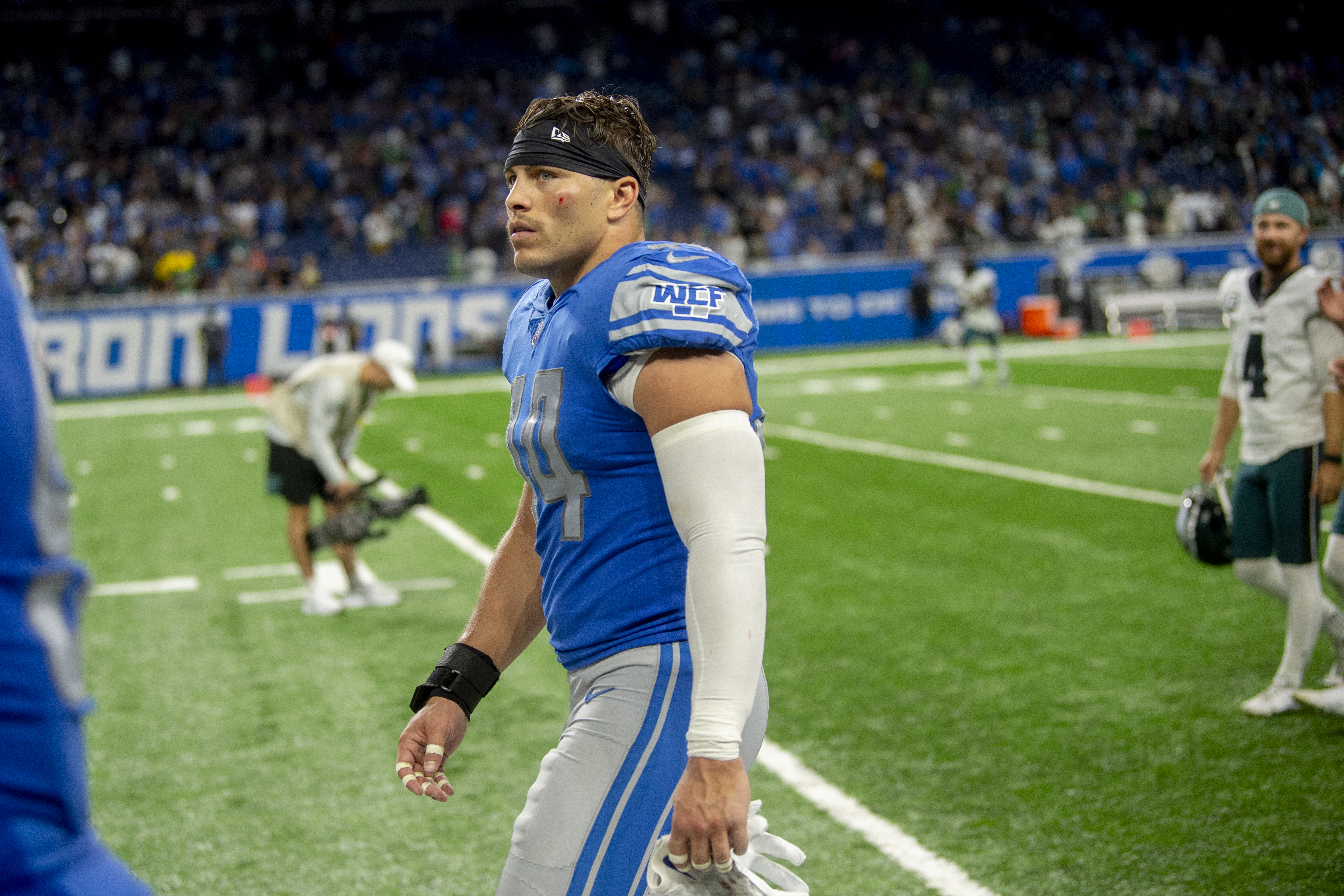 Malcolm Rodriguez nursing arm injury; Detroit Lions re-sign WR