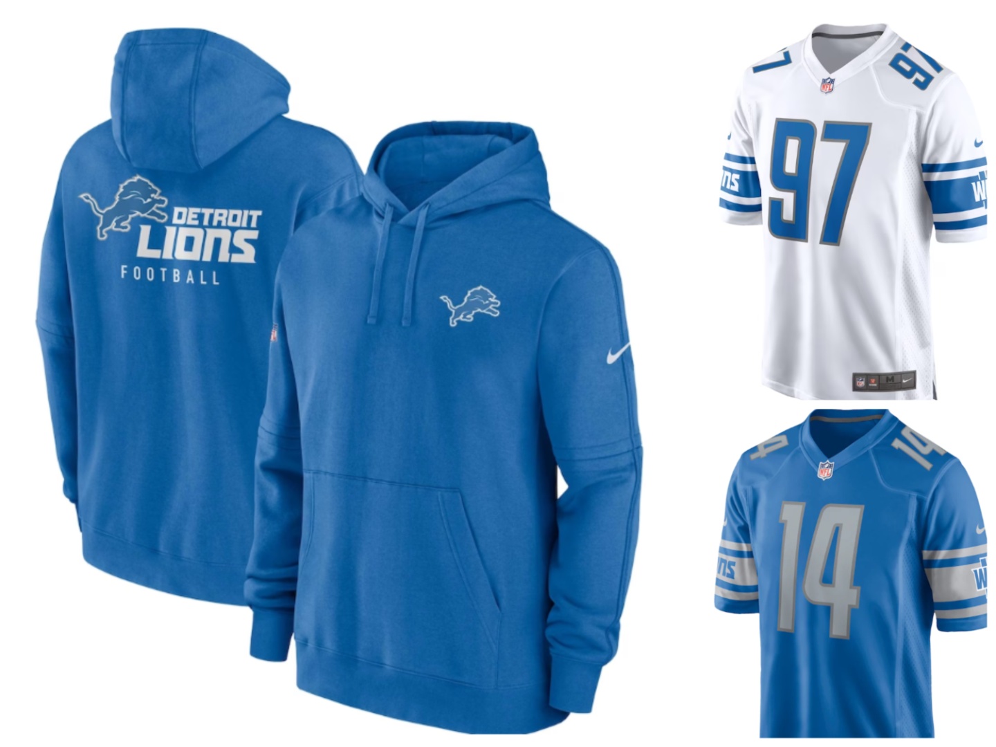 '47 Detroit Lions Power Up Club Hood X-Large