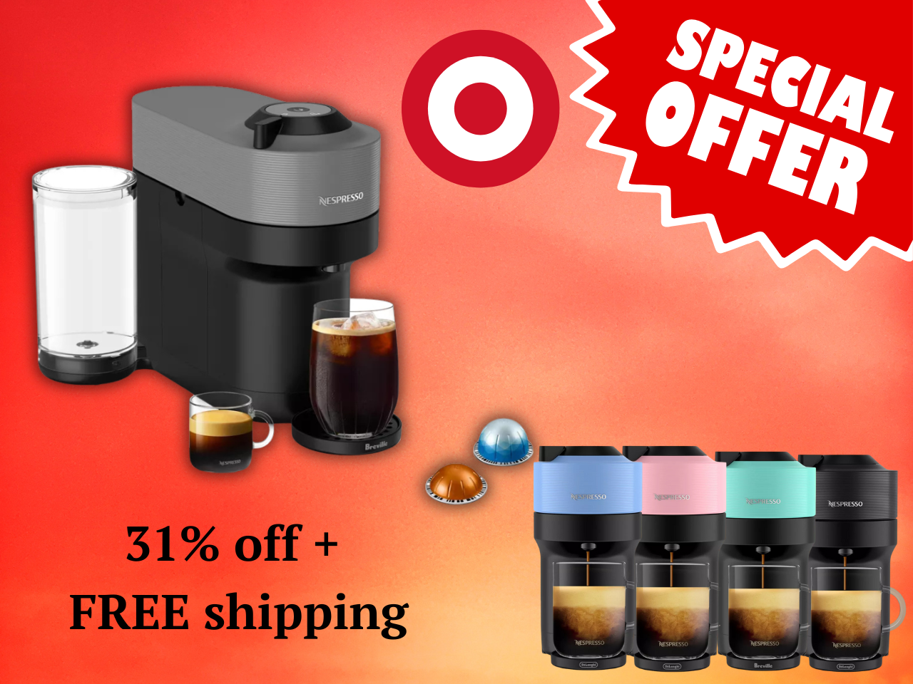 モモ Nespresso100個 Target Nespresso sale on Vertuo Pop+ Espresso and Coffee