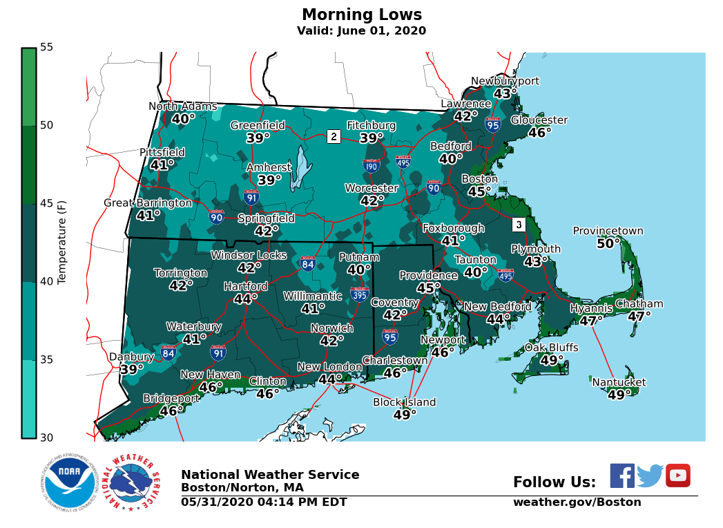 Record-breaking cold temperatures hit Massachusetts on Monday, with ...