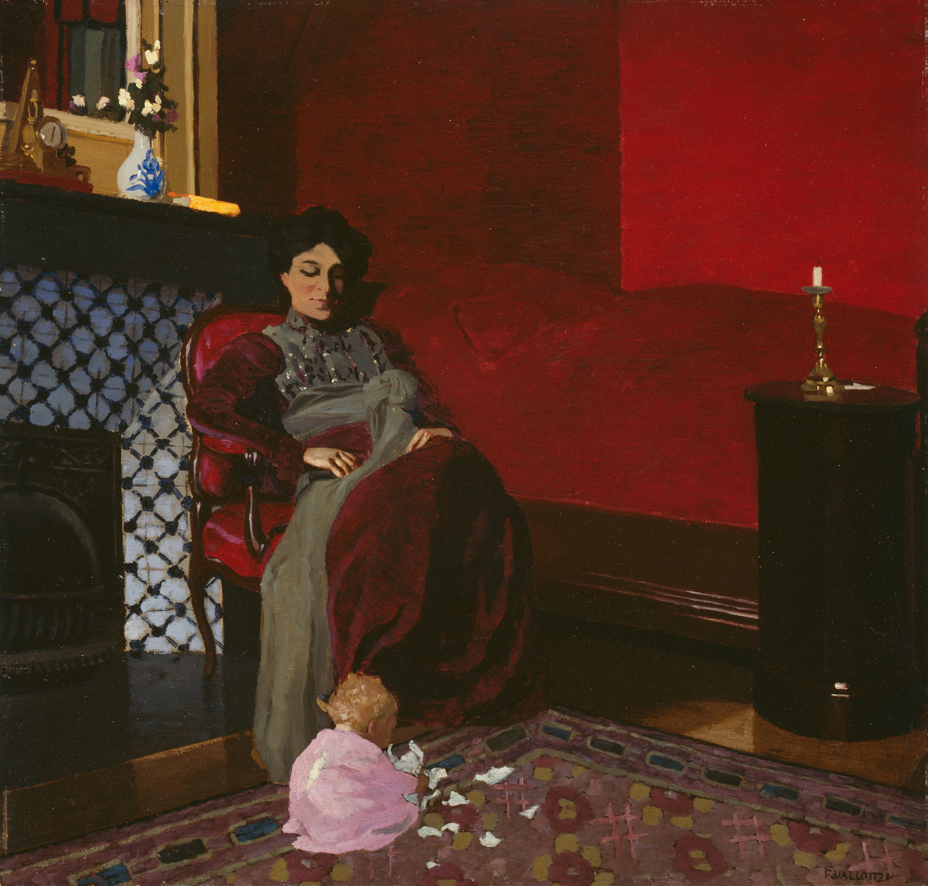 "The Red Room, Étretat," 1899 by Félix Vallotton will be on view in the Cleveland Museum of Art's upcoming show on the Nabis school of French painters. The Art Institute of Chicago, Bequest of Mrs. Clive Runnells, 1977.606