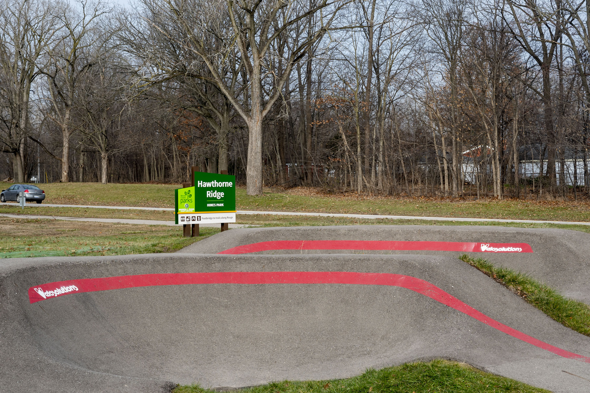 Hines Park bicycle pump track in Westland