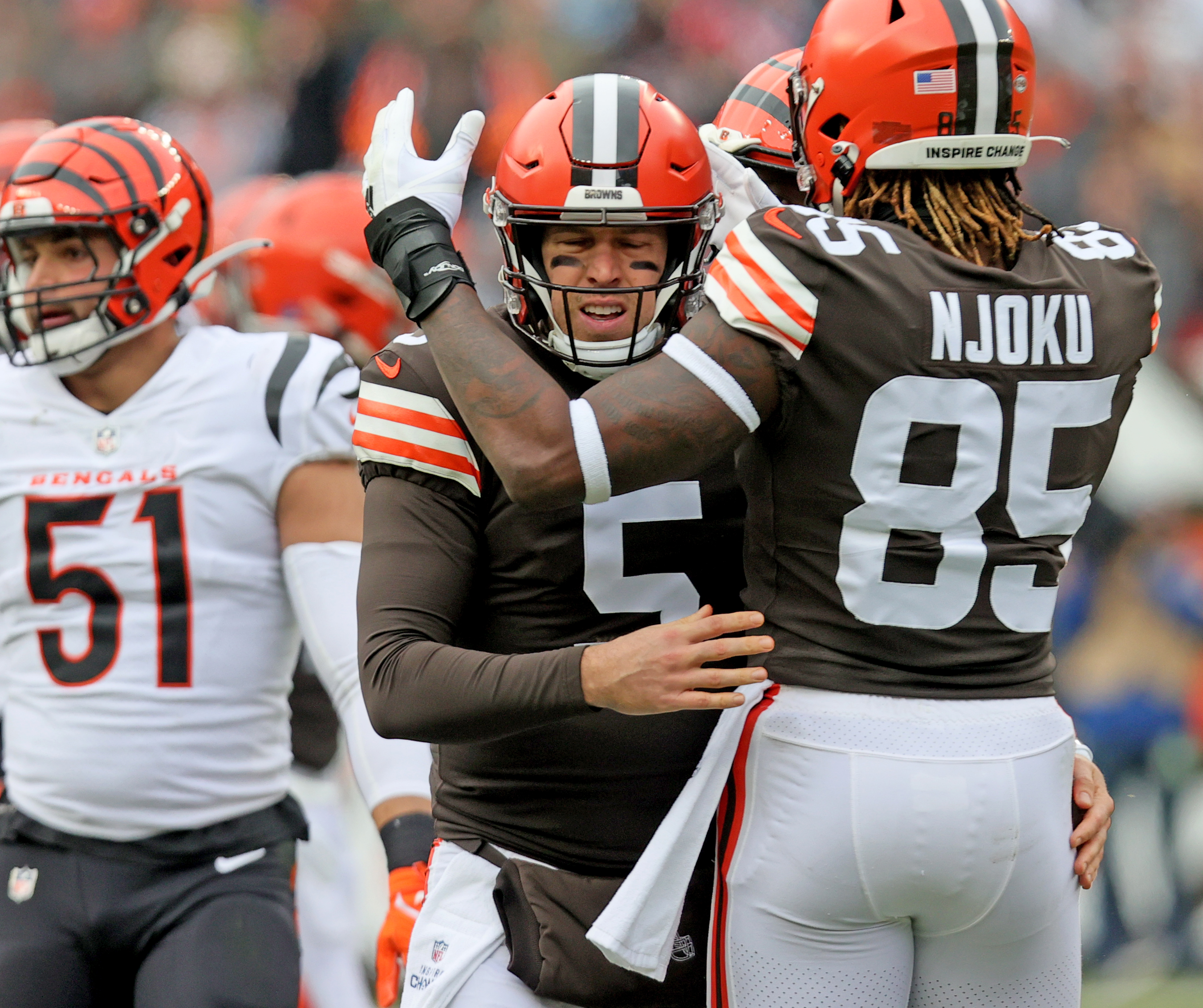 Cleveland Browns running back D'Ernest Johnson vs. Cincinnati Bengals,  January 9, 2022 