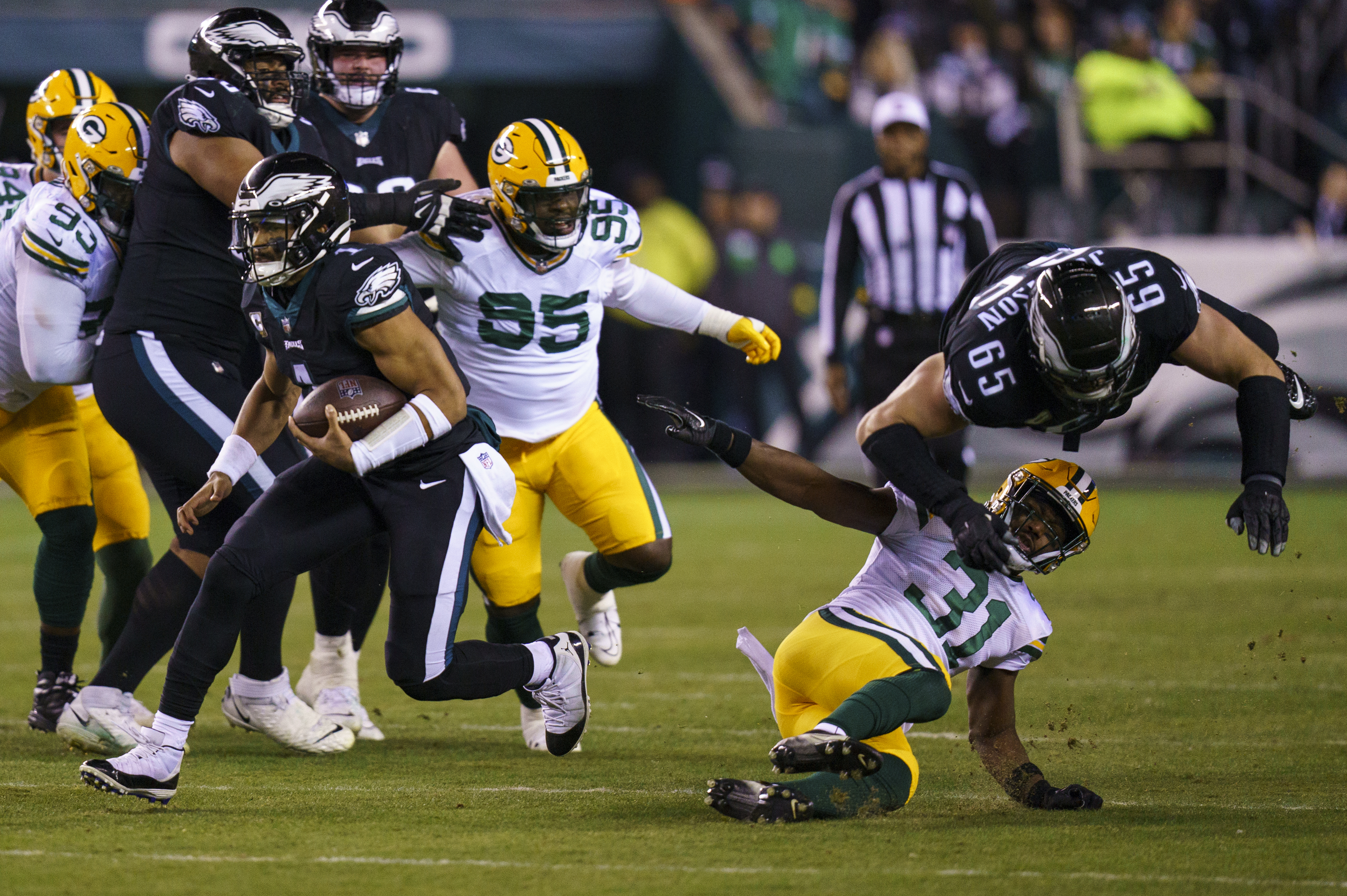 Green Bay Packers Jim Taylor in action vs Philadelphia Eagles at