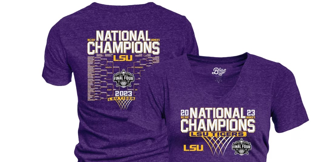 Youth Blue 84 Purple LSU Tigers 2023 NCAA Women's Basketball Tournament  March Madness Final Four T-Shirt