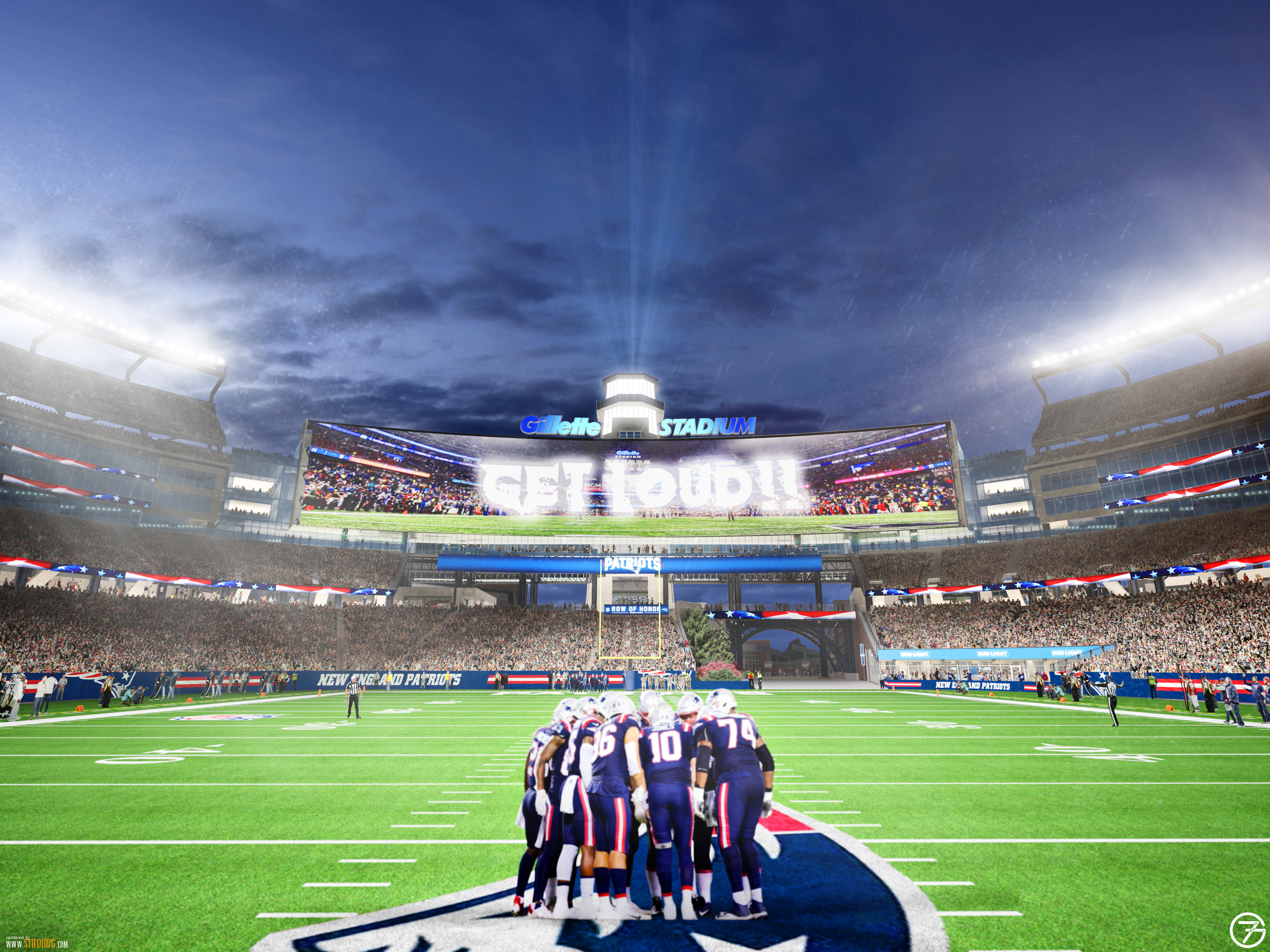 New England Patriots Near Goal Line in Completing Gillette Stadium Up : CEG
