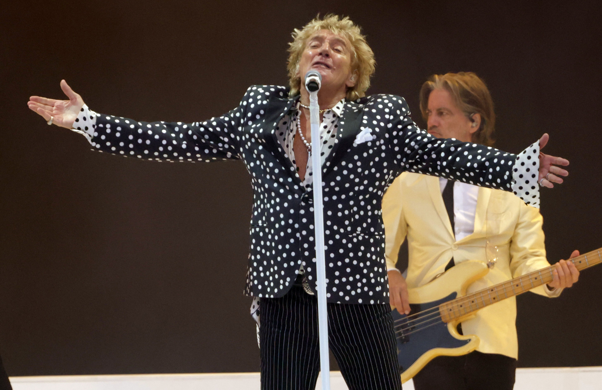 Billy Joel and Rod Stewart at Huntington Bank Field, 2024 - cleveland.com