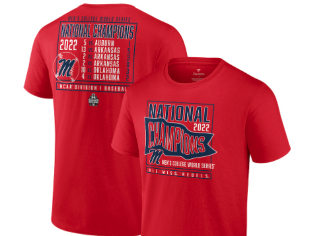 Ole Miss Rebels College World Series national championship gear