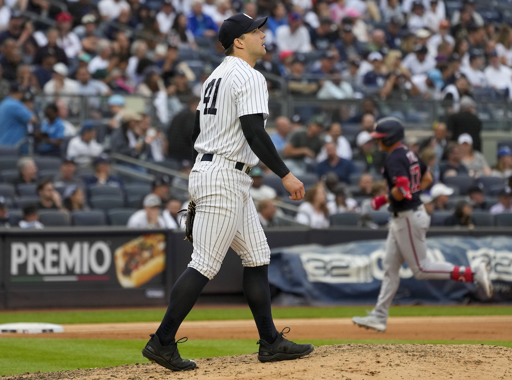 Why has Yankee yankees pinstripe jersey s closer Clay Holmes slumped so  badly in recent weeks?