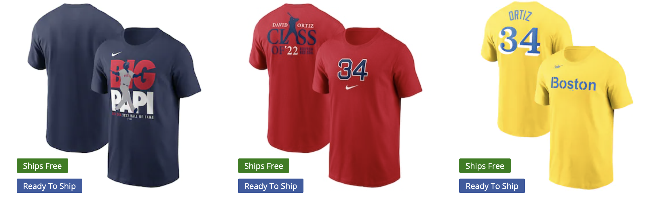 David Ortiz Boston Red Sox Nike City Connect Authentic Player Jersey - Gold