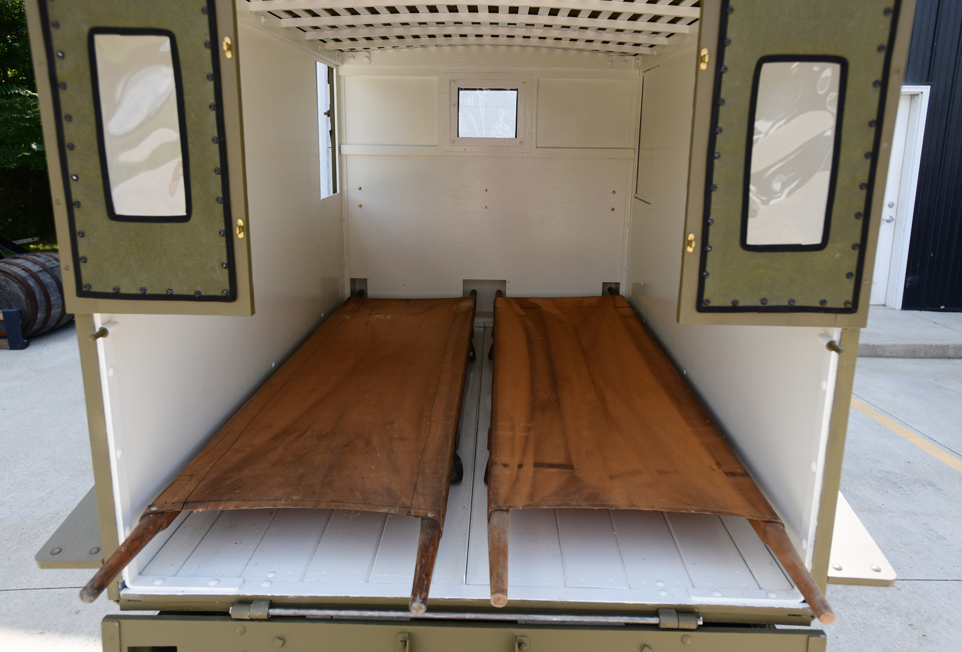 The Michigan Military Heritage Museum converted a 1917 Ford Model T to a World War I era ambulance. The ambulance was on display at the Grass Lake museum on Thursday, Aug. 27, 2020. It took three years for the restoration to complete. Here is a view of the back with stretchers.