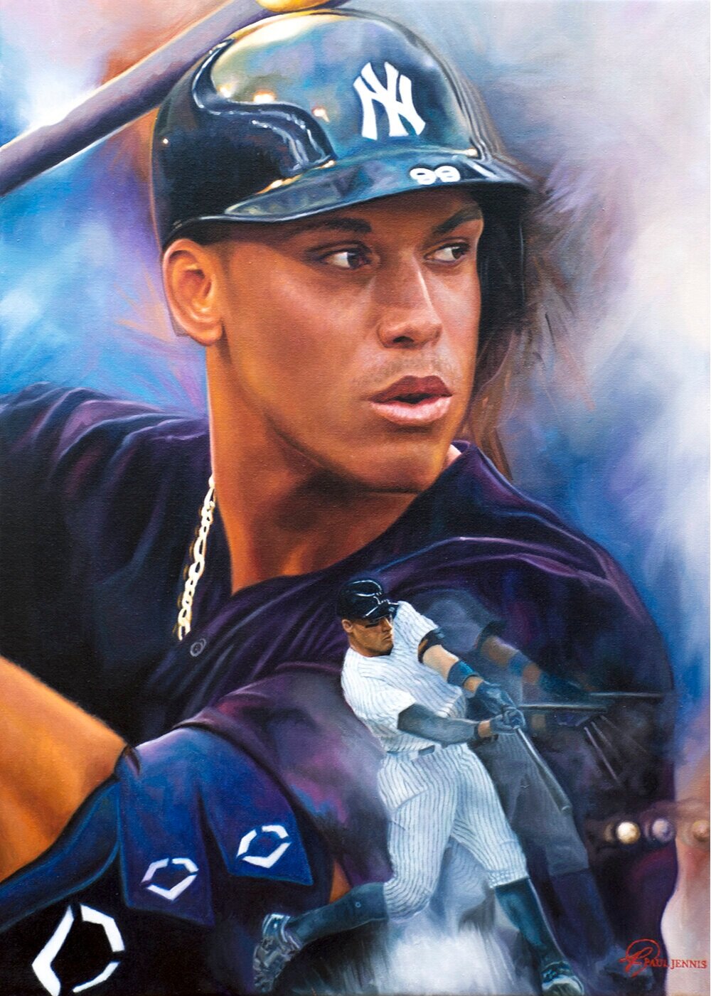 Artist creates essence of famous MLB, NFL players with Topps