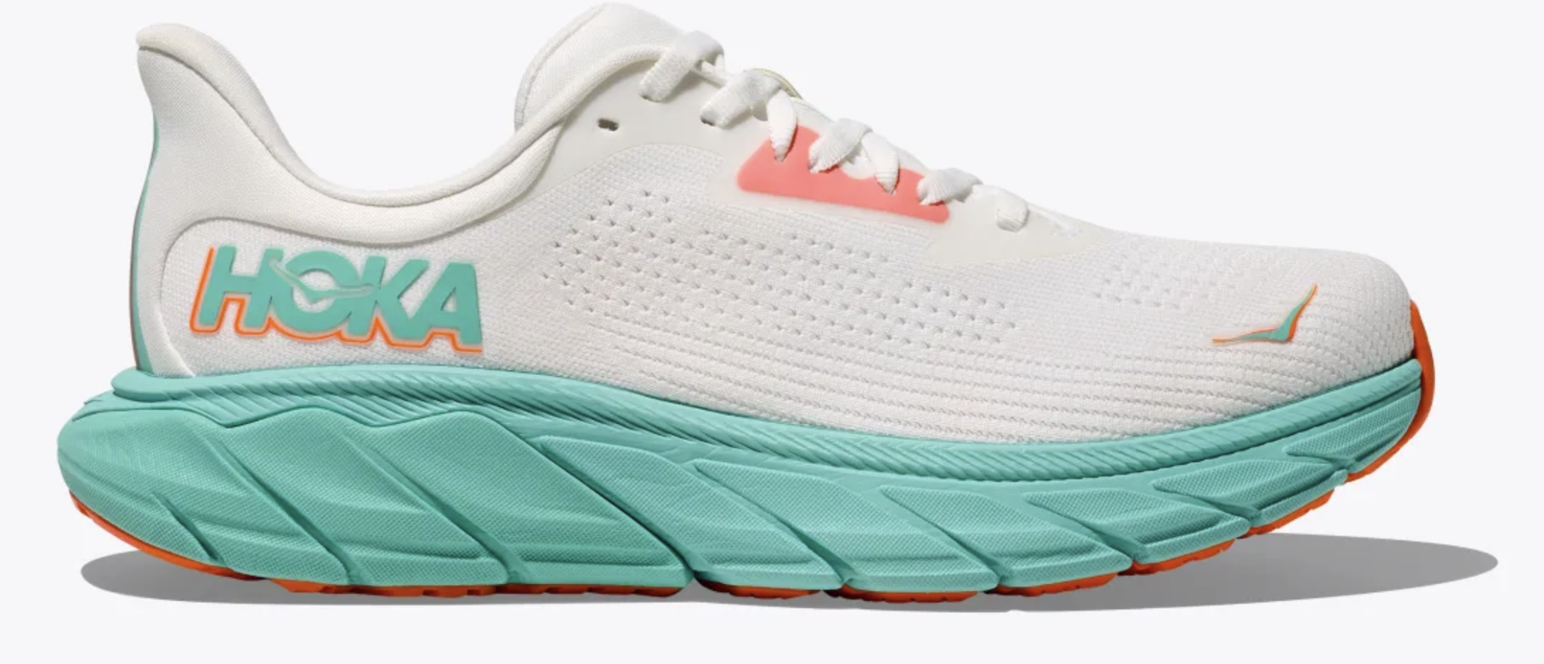 Hoka teal and red road running shoe Hoka launches adorable mini running shoes for active kids  main image 3