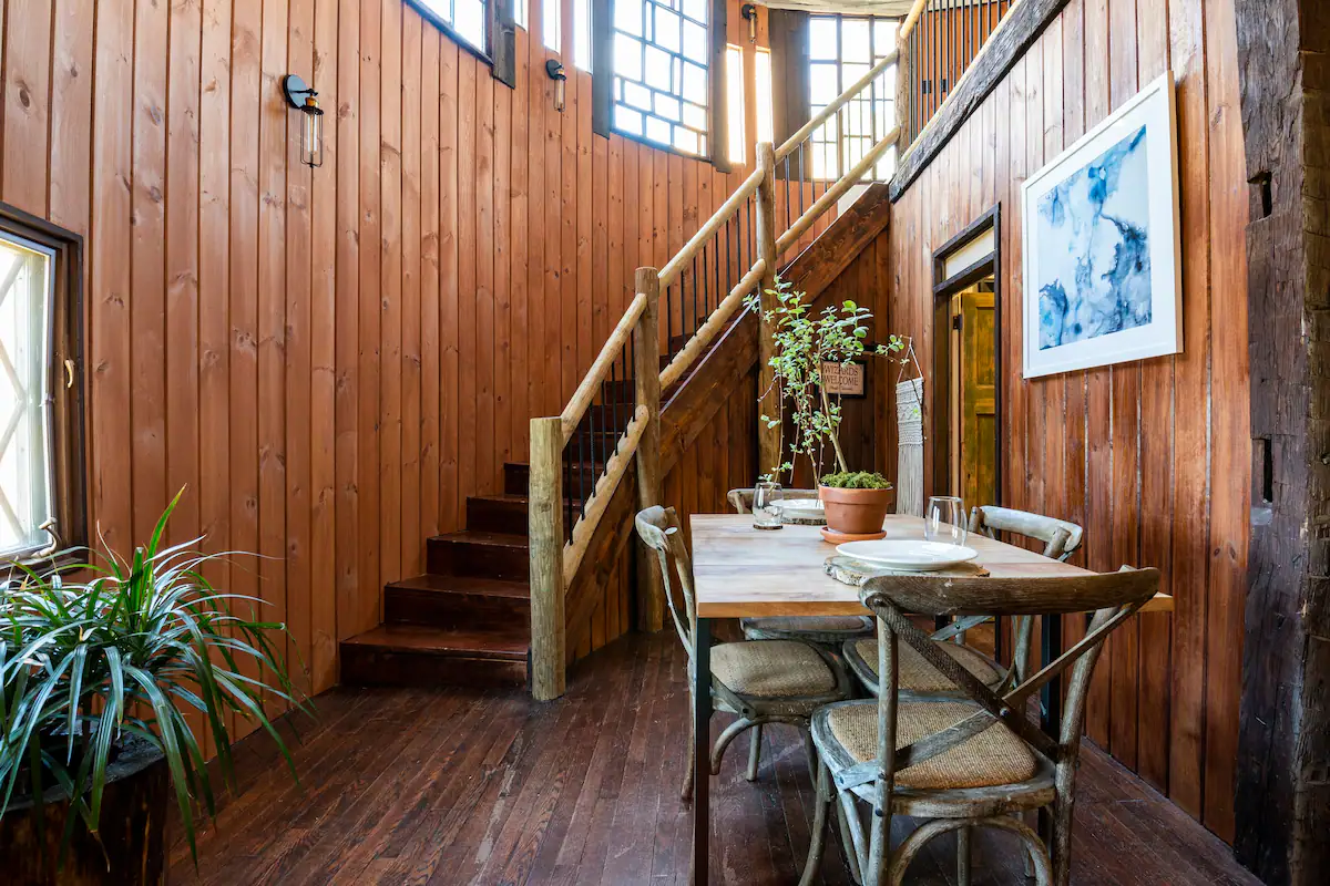 Gingerbread House Tower Airbnb at the Santarella Estate in Tyringham
