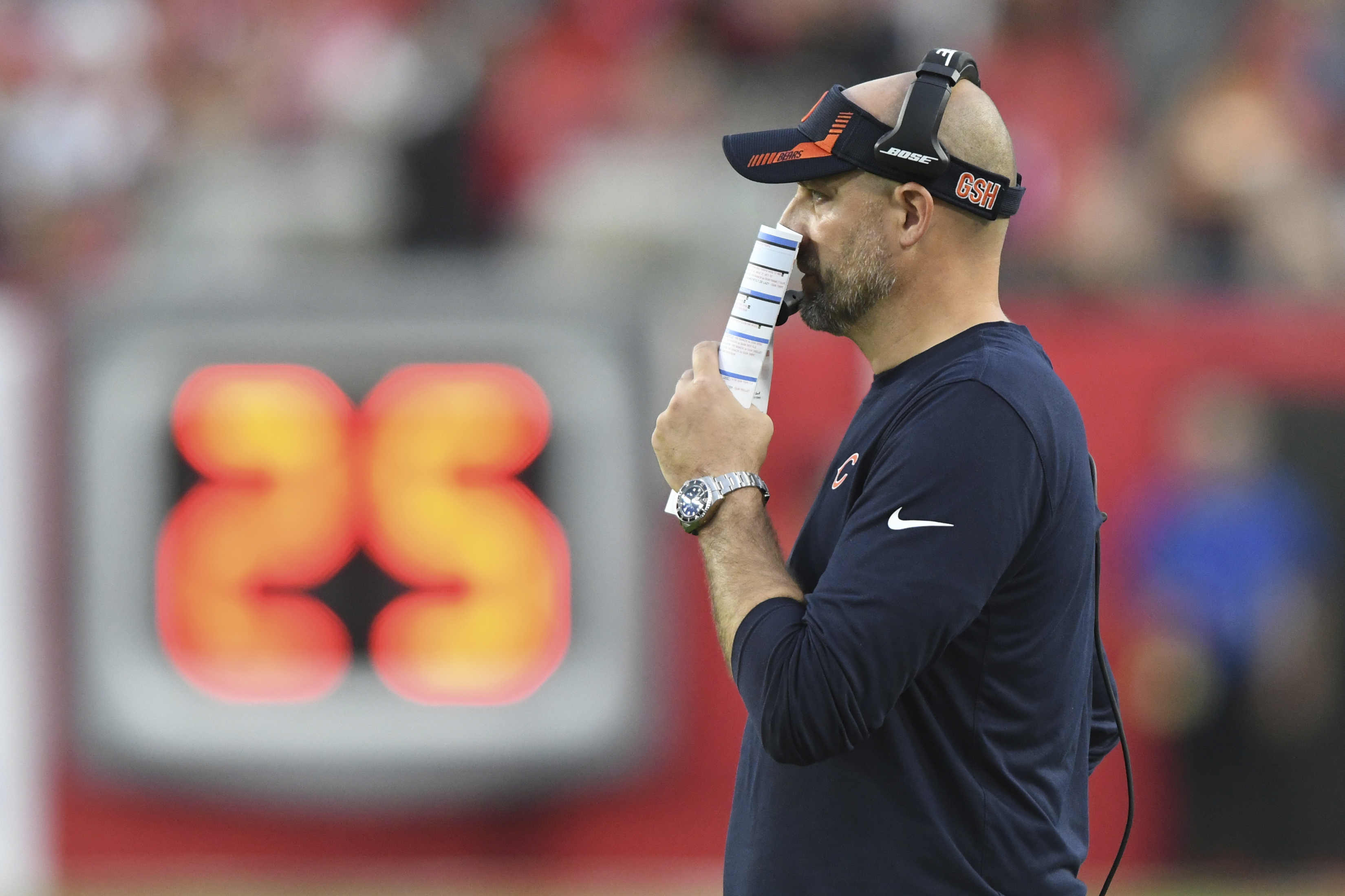 Matt Nagy: How Chicago Bears coach watched Sunday's game while out with  COVID-19