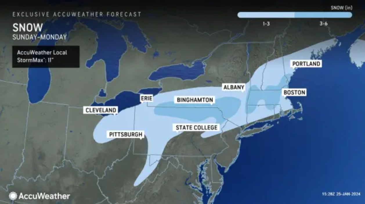 Preliminary snow forecast maps for the winter storm have been released