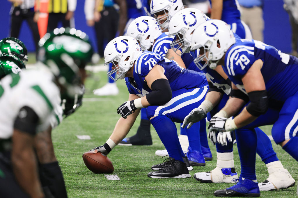 November 04, 2021: New York Jets defensive lineman Quinnen Williams (95)  during NFL football game action between the New York Jets and the  Indianapolis Colts at Lucas Oil Stadium in Indianapolis, Indiana.