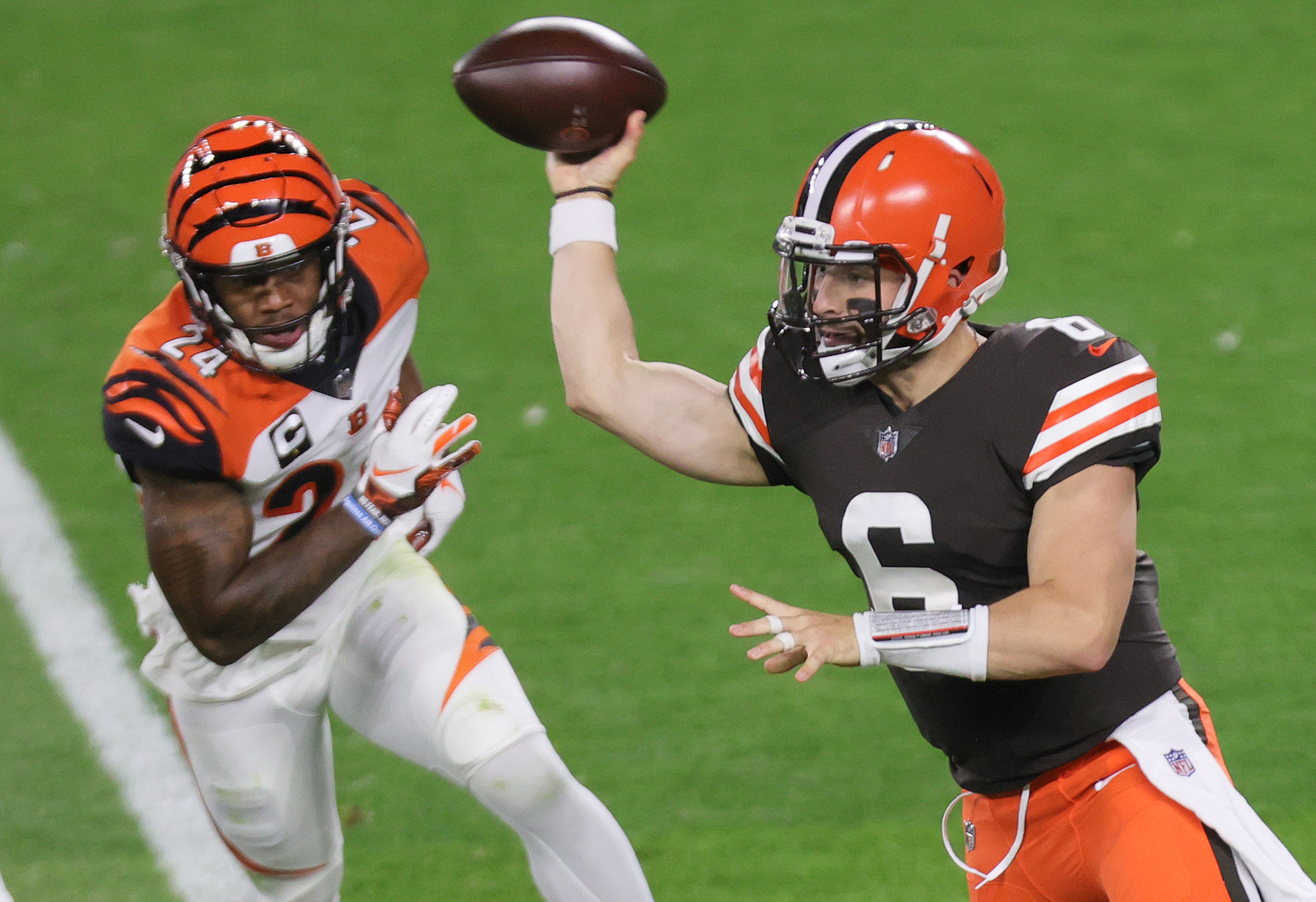 Cleveland Browns Baker Mayfield vs. Cincinnati Bengals, September