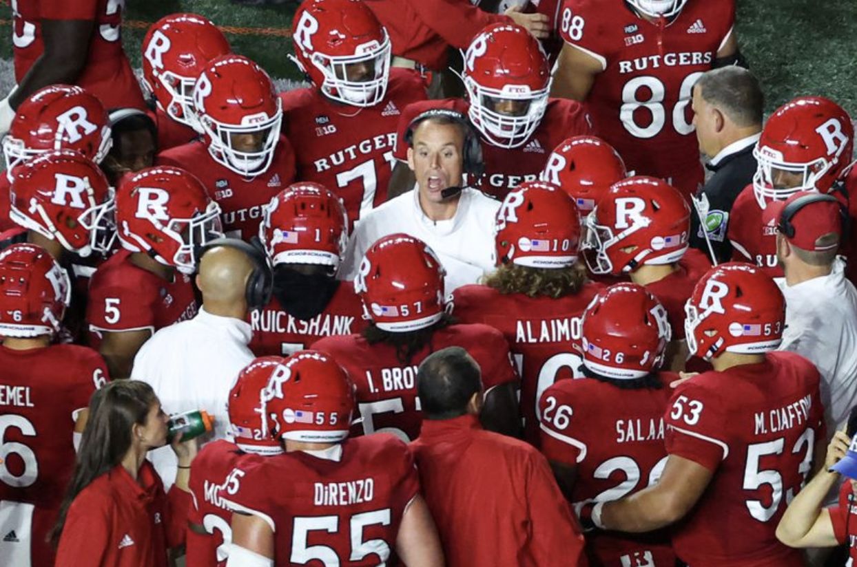 Rutgers quarterback Noah Vedral (0) reacts walking off the field against  Michigan State during the first