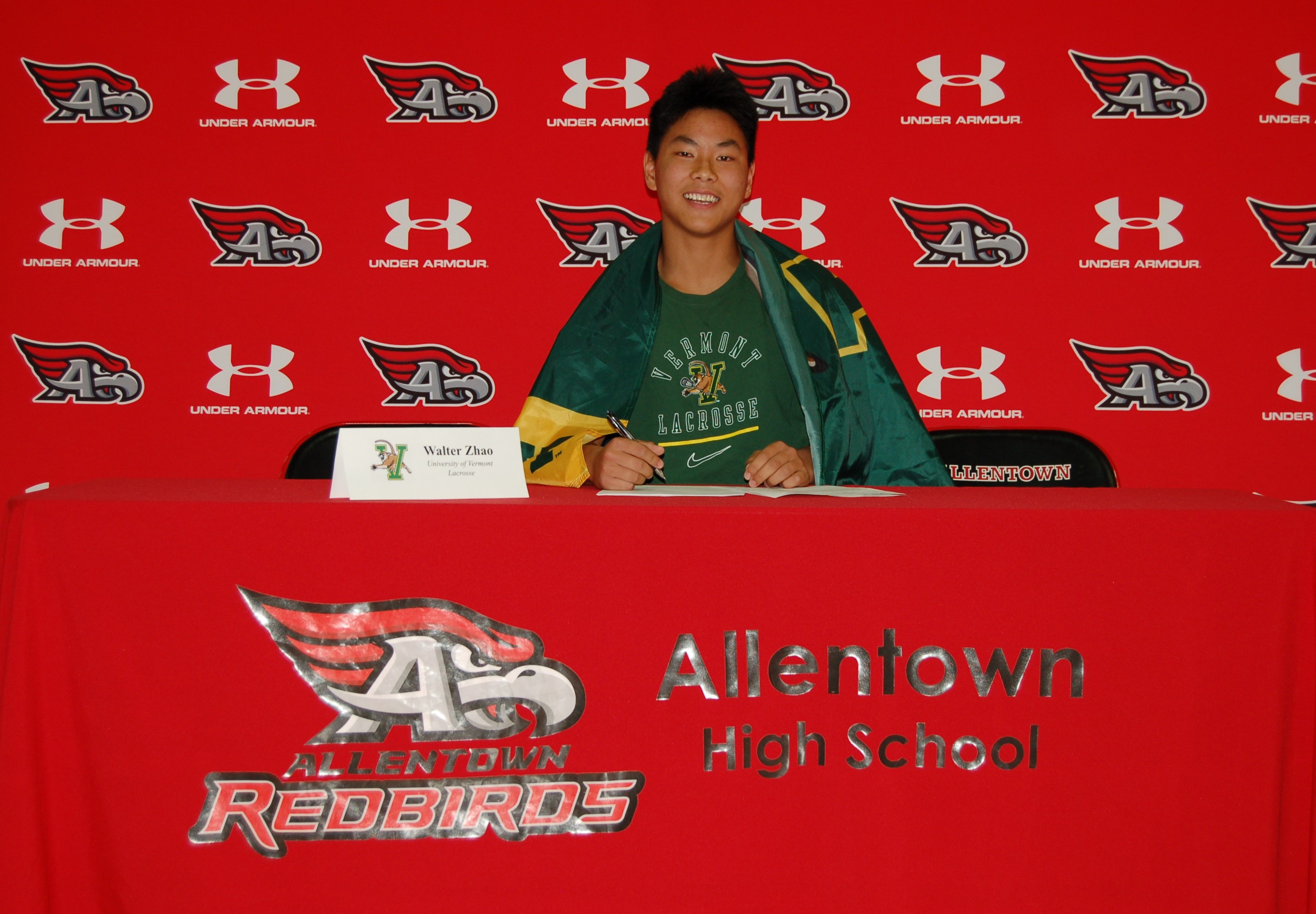 Walter Zhao of Allentown signs to play lacrosse at Vermont