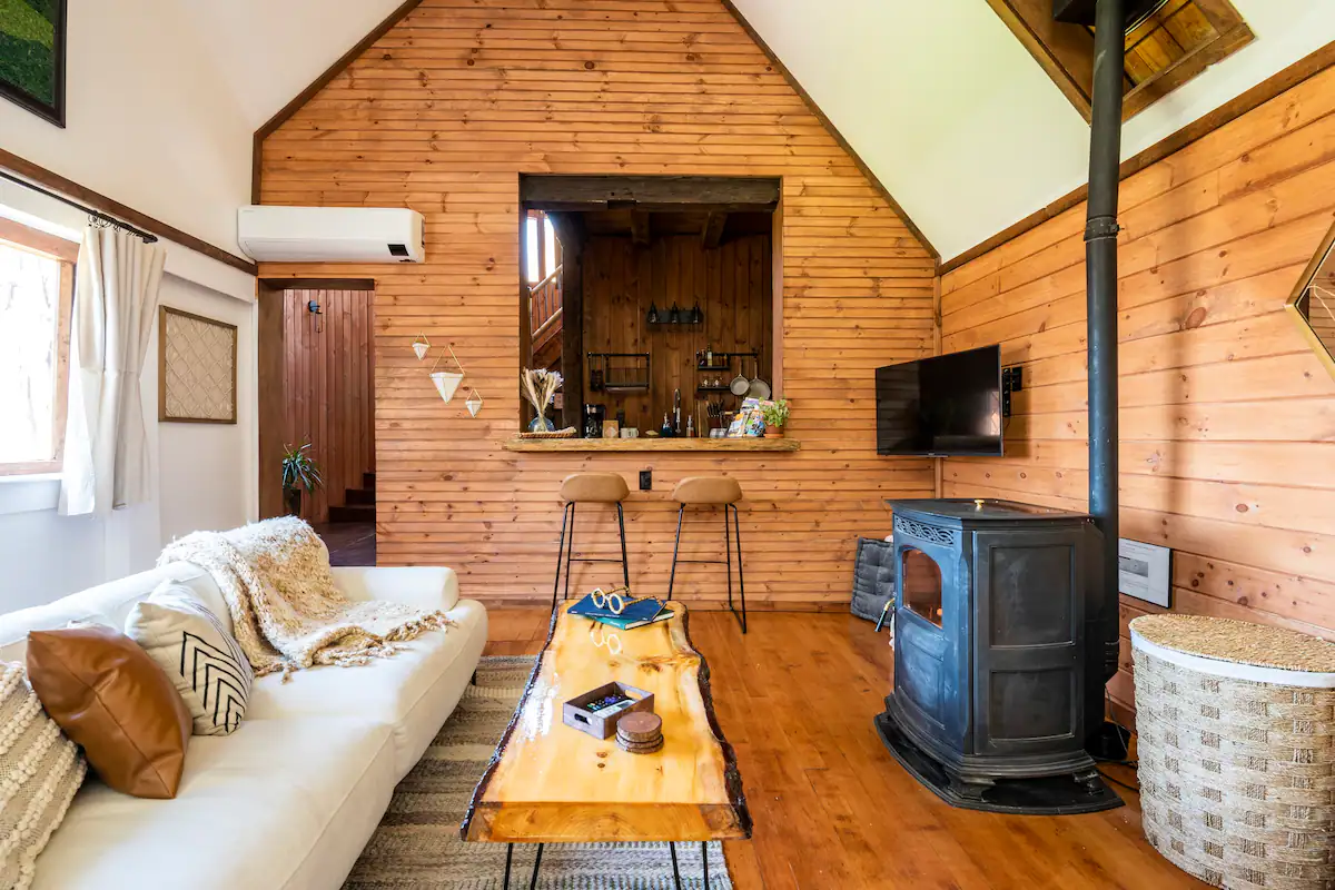 Gingerbread House Tower Airbnb at the Santarella Estate in Tyringham