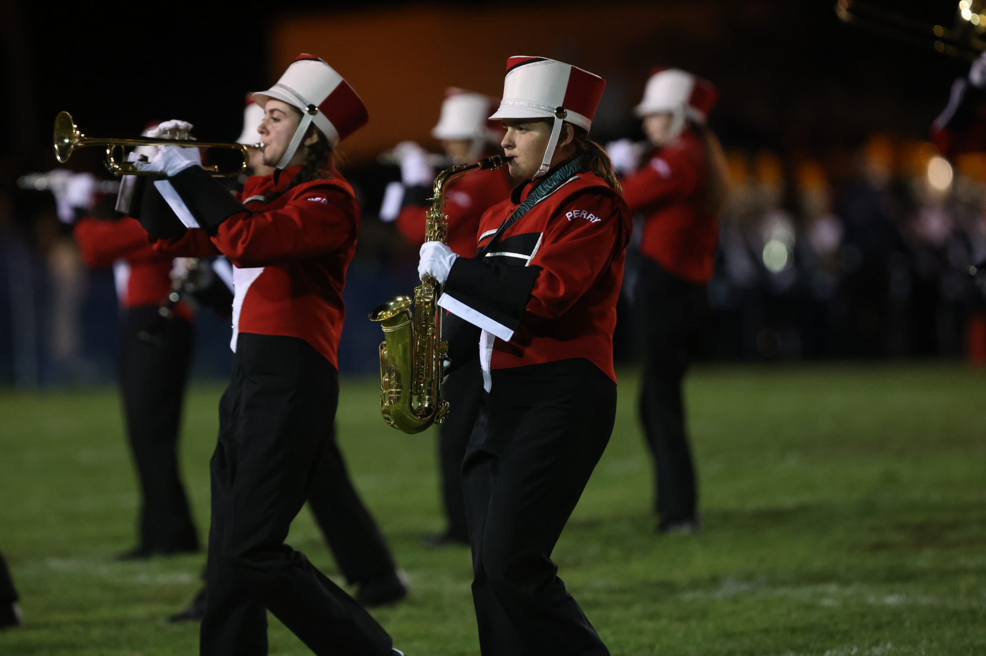 Perry High marching band keeps spirit alive during football team's 36-16  loss at Kirtland (Photos) 