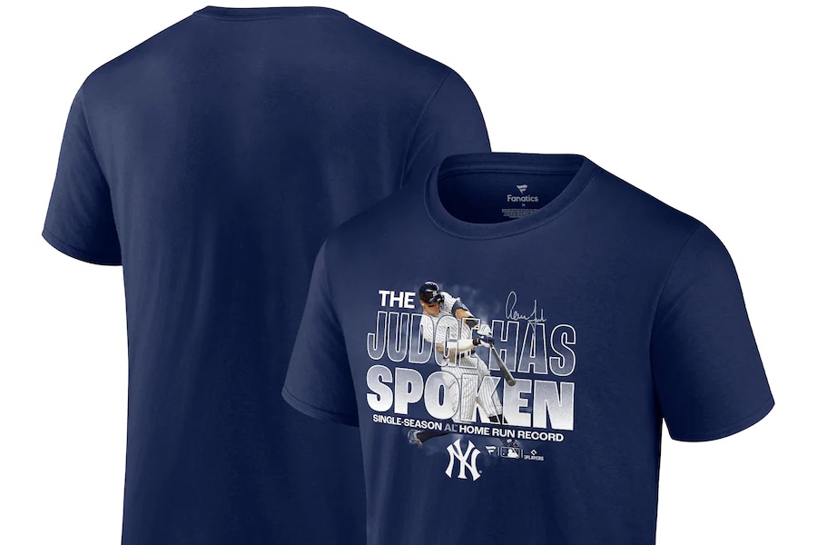 New York Baseball Judge 62nd Home Run Tour 62 Cities Homerun Mens Short  Sleeve T-shirt Graphic Tee-Navy-4xl 