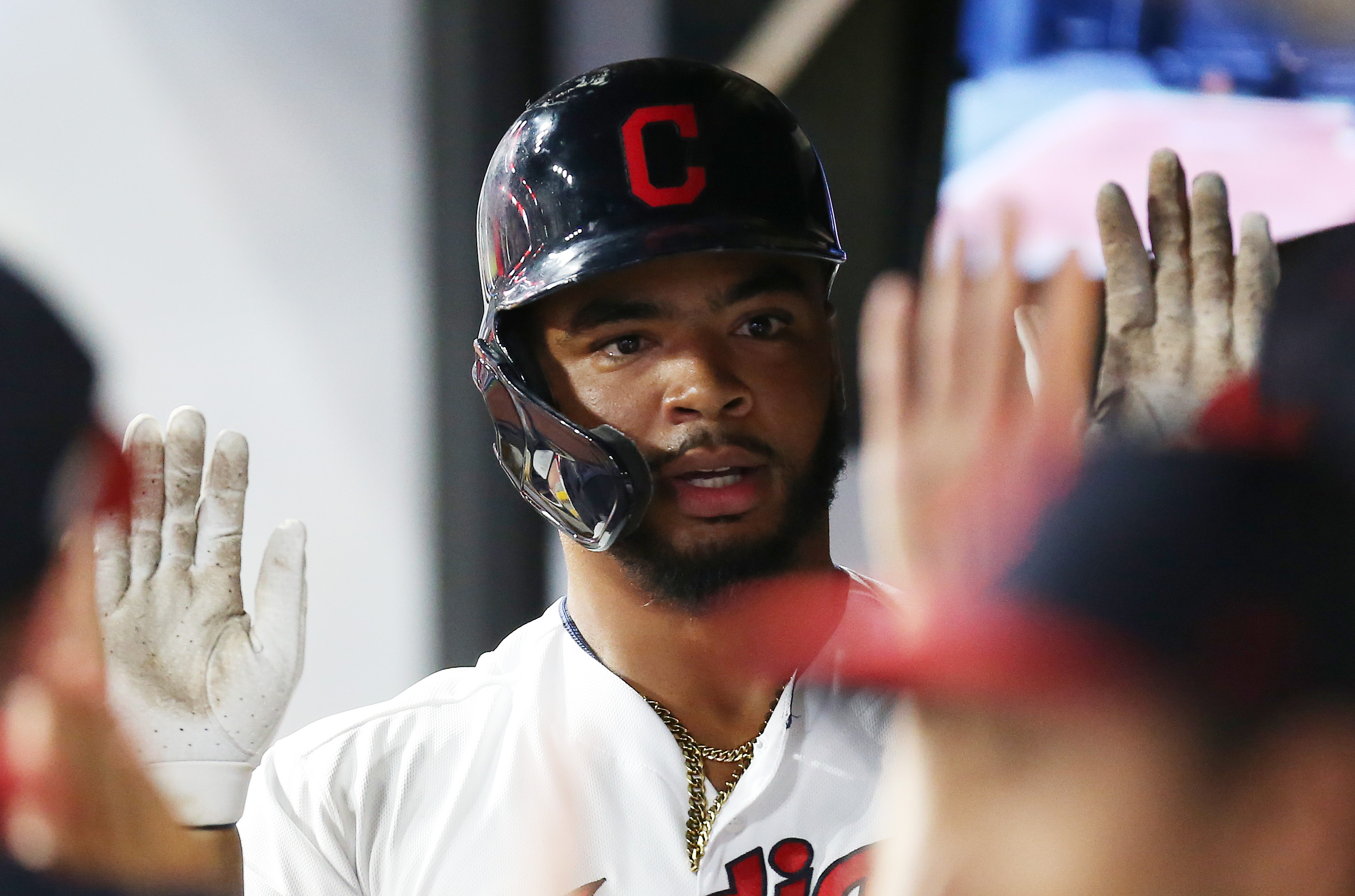 Who are the Cleveland Indians' options at first base in 2021 as