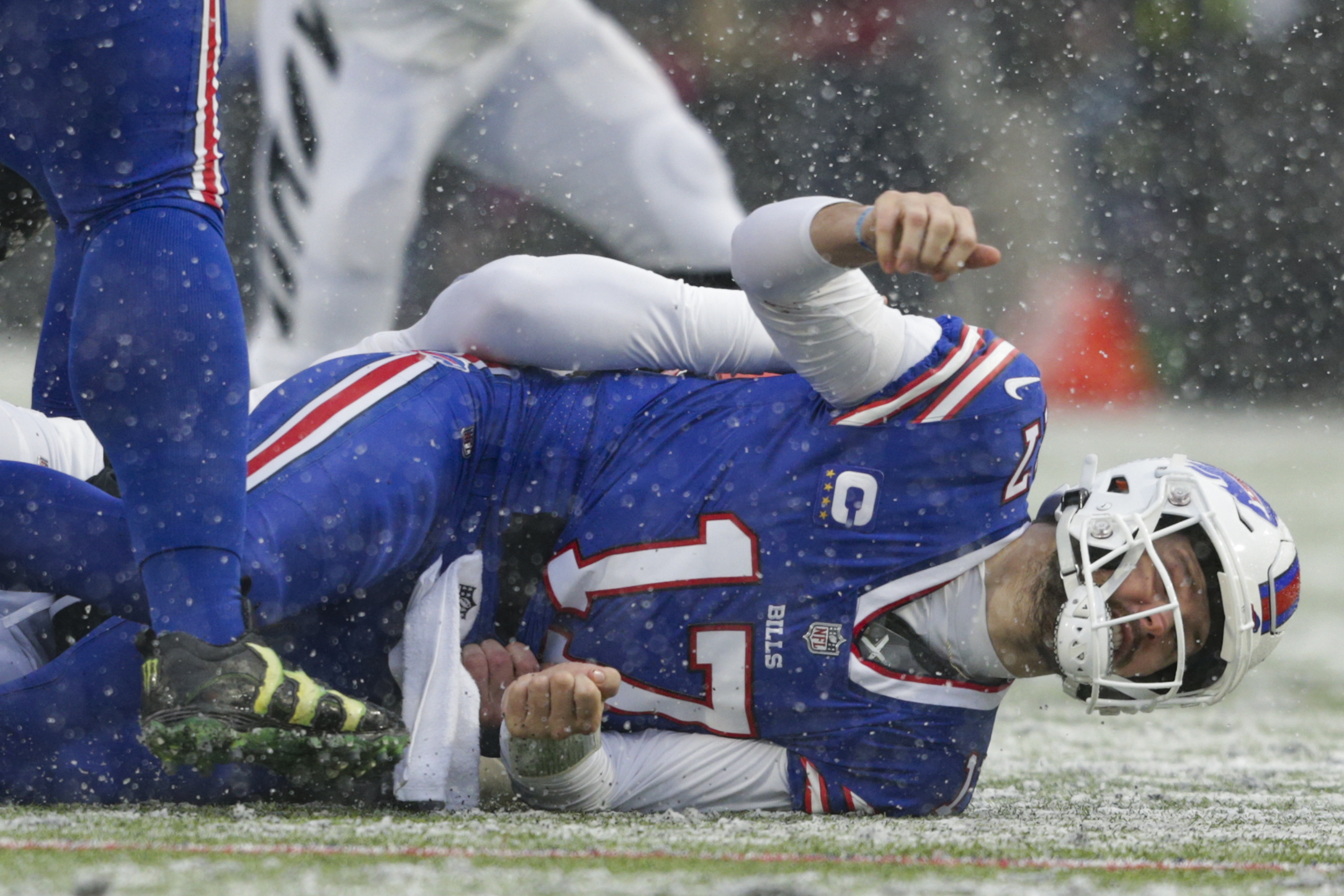 Buffalo Bills cornerback Tre'Davious White (27) defends during an NFL  divisional round playoff football game Sunday, Jan. 22, 2023, in Orchard  Park, NY. (AP Photo/Matt Durisko Stock Photo - Alamy