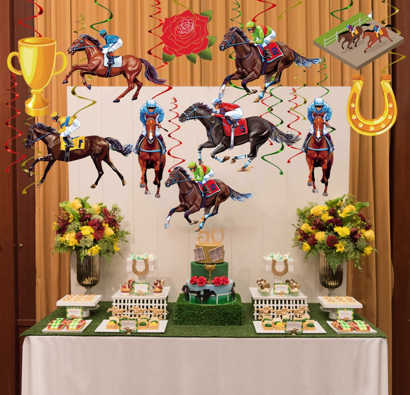 Off to the Races Kentucky Derby Banner, Horse Racing Decorations