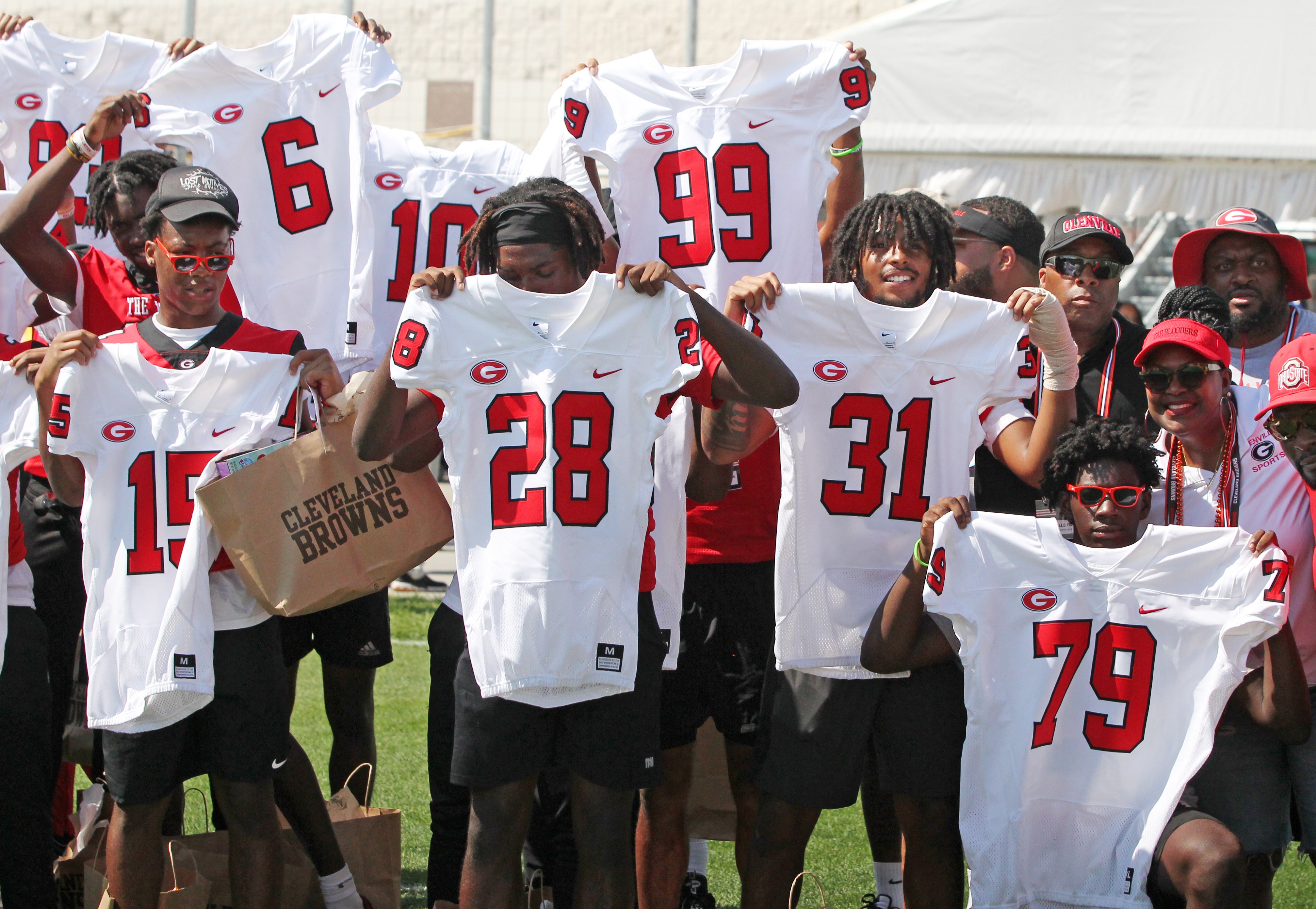 Cleveland Browns surprise Glenville and John Hay high school