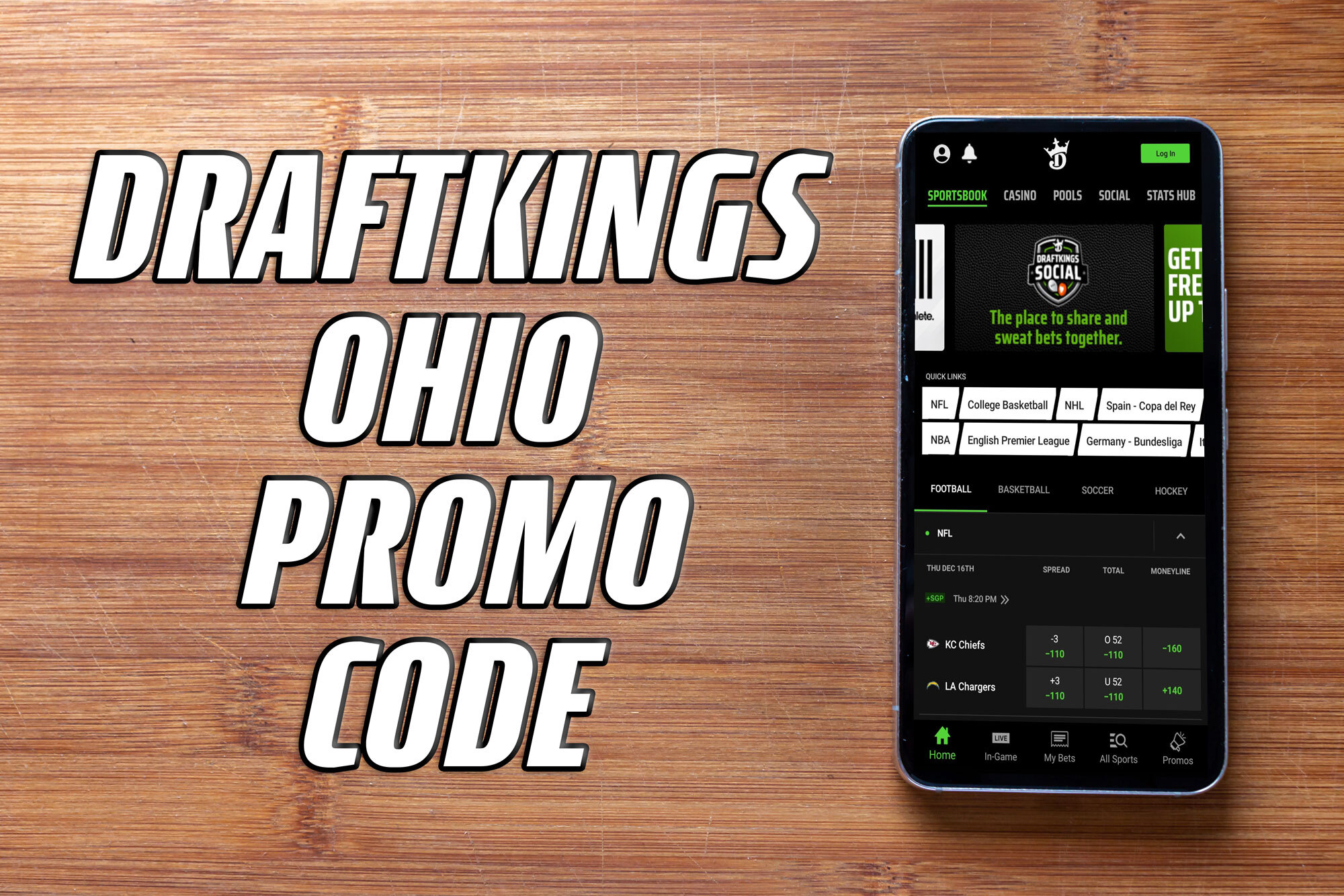 DraftKings Ohio promo code scores top weekend NFL bonus 