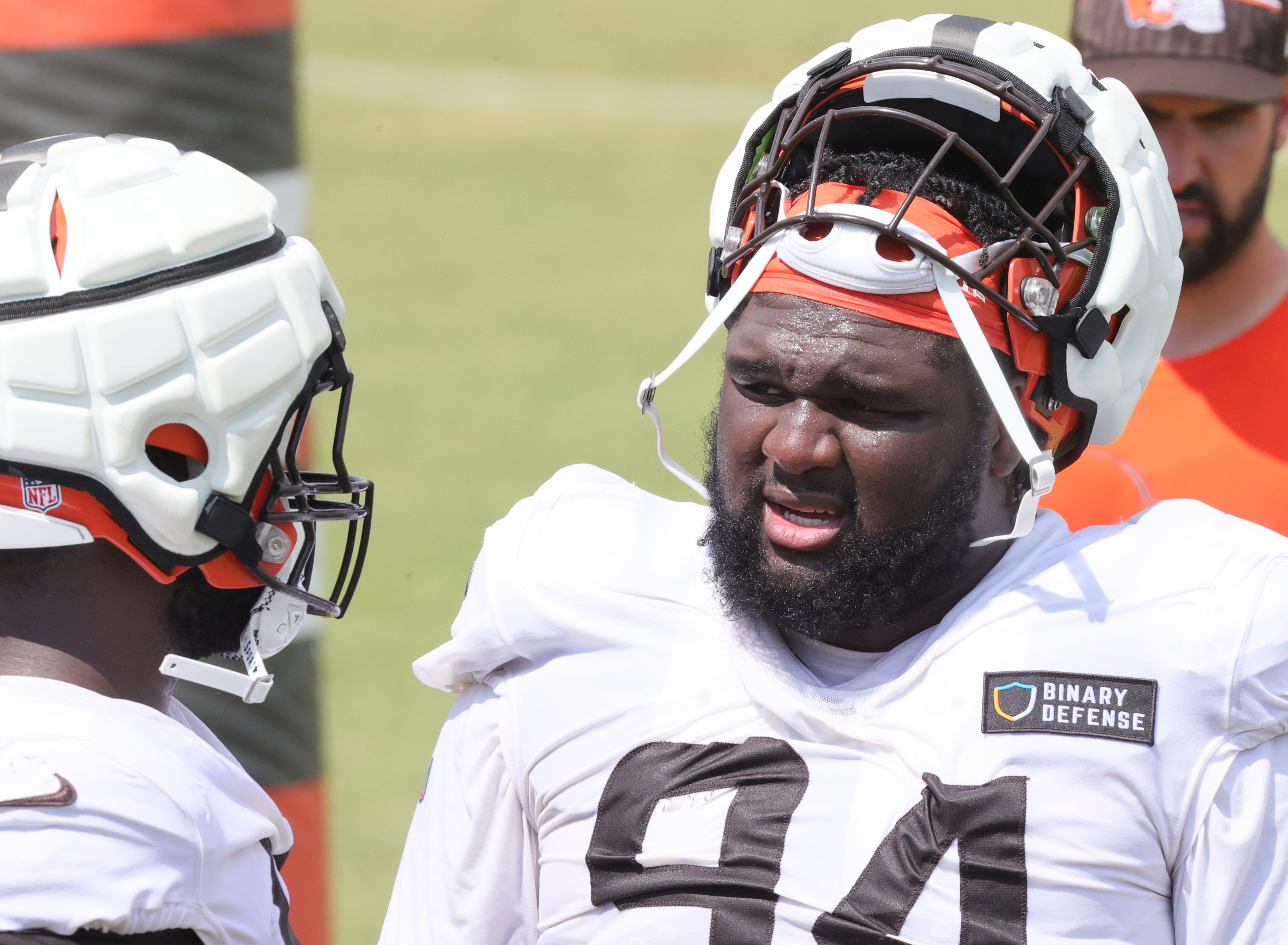 Cleveland Browns wide receiver David Bell takes part in drills at the NFL  football team's practice facility Tuesday, June 6, 2023, in Berea, Ohio.  (AP Photo/Ron Schwane Stock Photo - Alamy