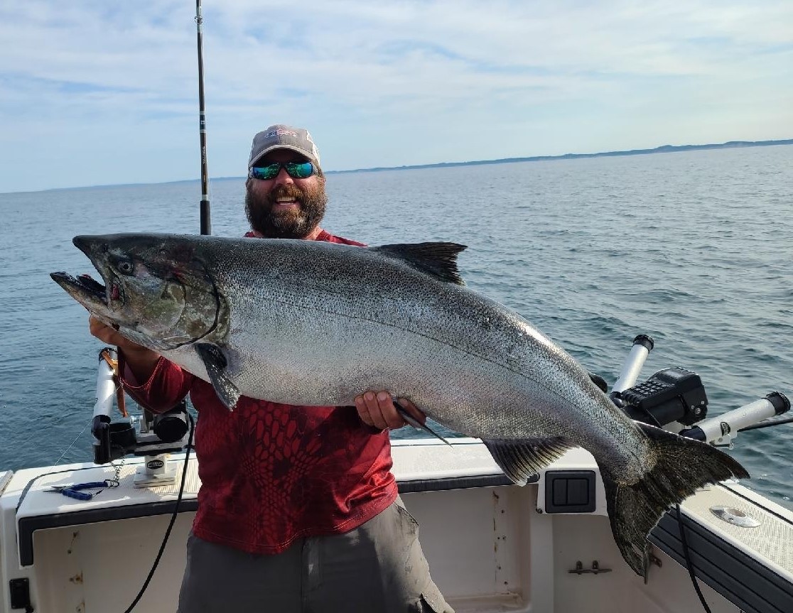 Salmon Fishing Lake Michigan Tributaries for Fall King Chinook