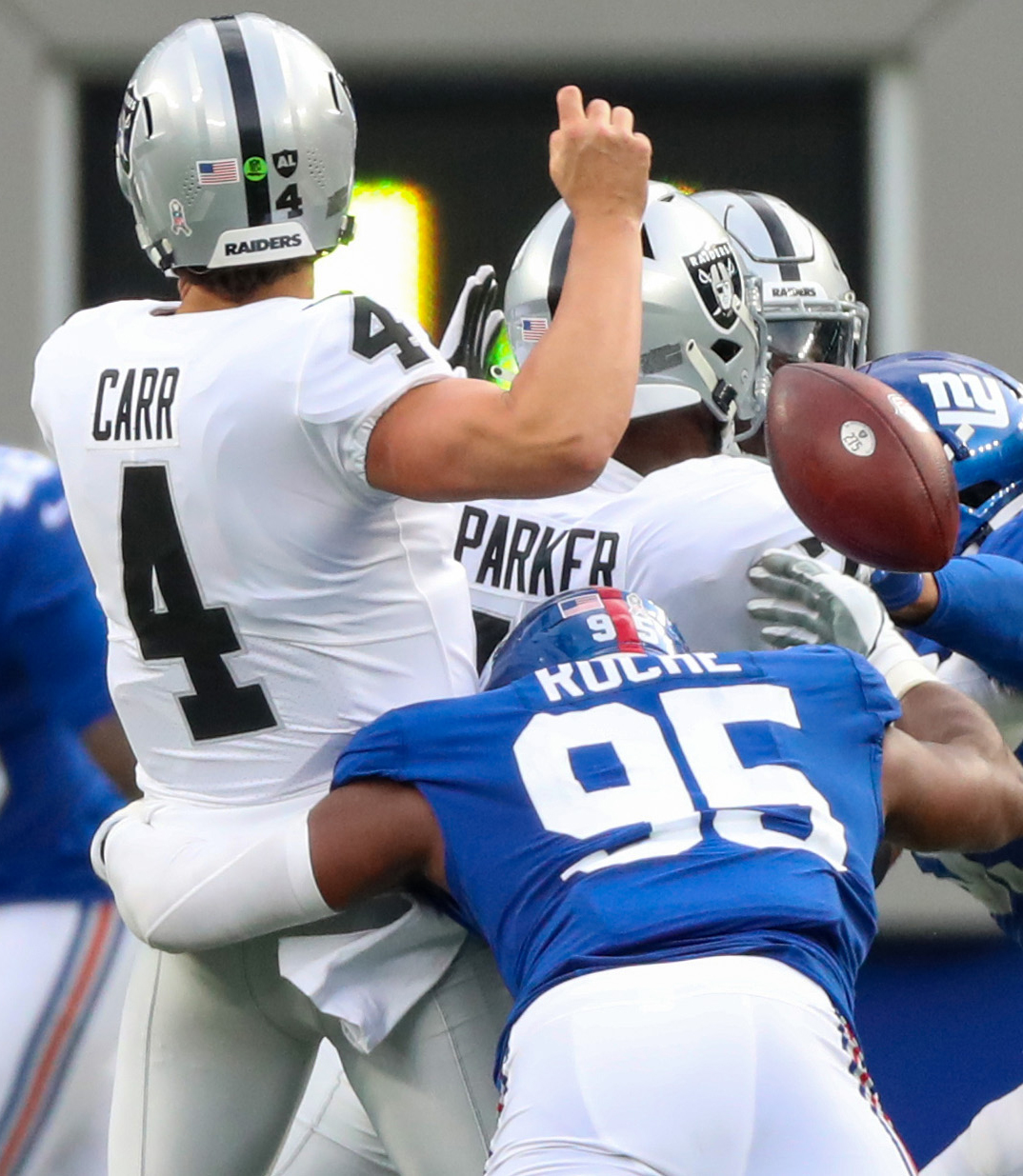 NFL: Las Vegas Raiders safety Johnathan Abram collides with television  equipment, injury