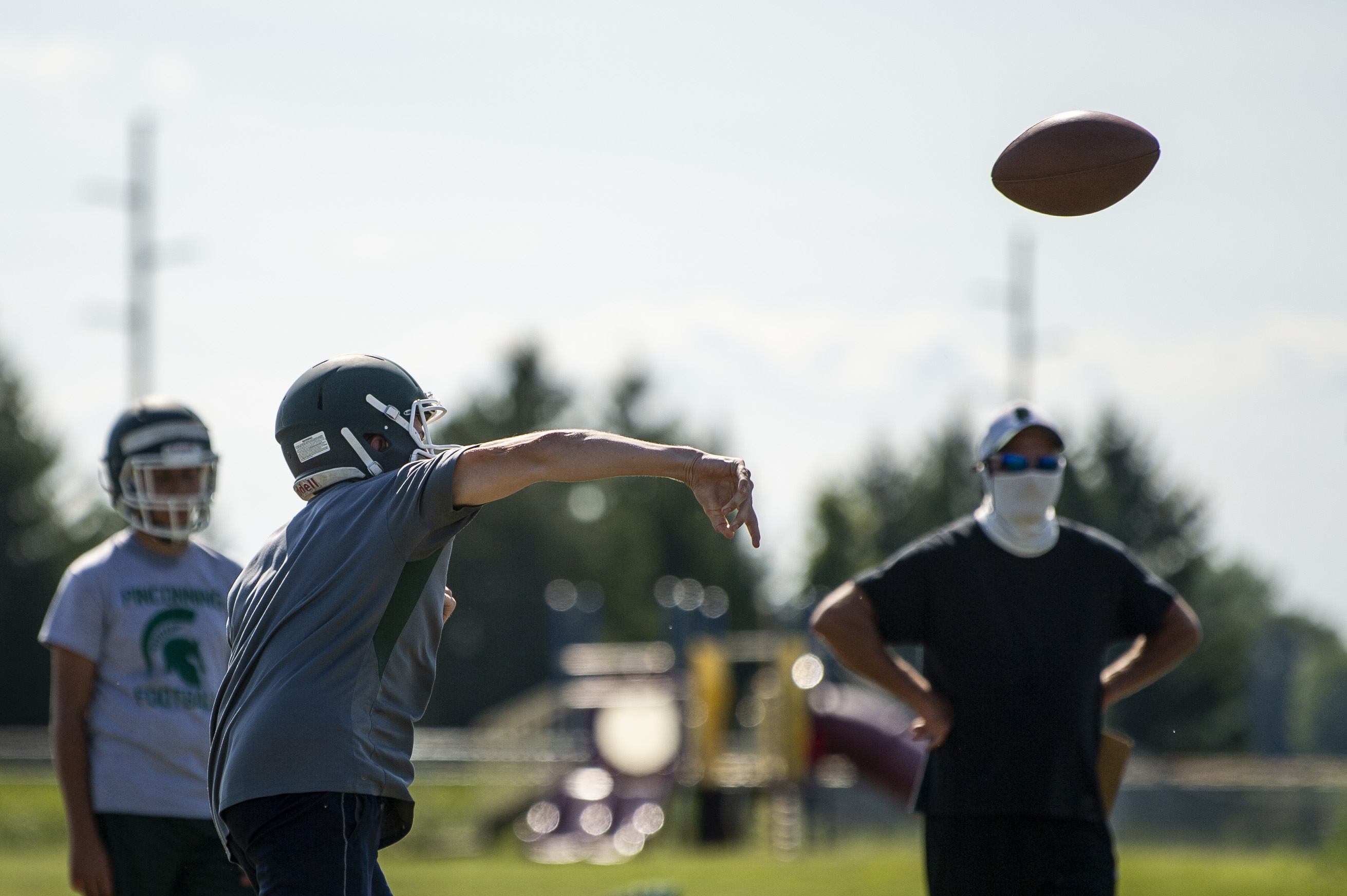 Pinconning football players strive during first week of practice