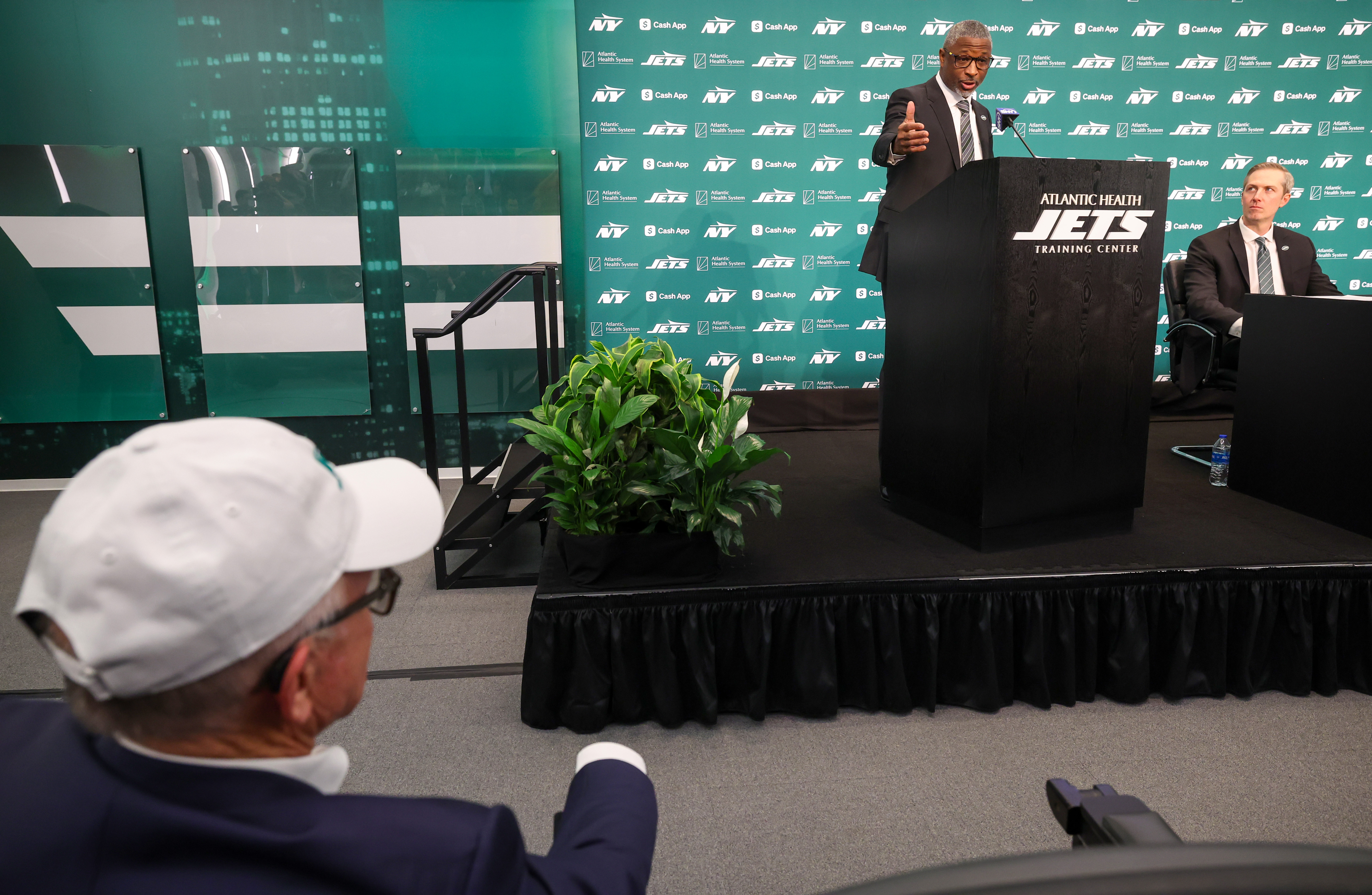 Jsets Conference Jets introduce new coach Aaron Glenn and general manager Darren Mougey ...