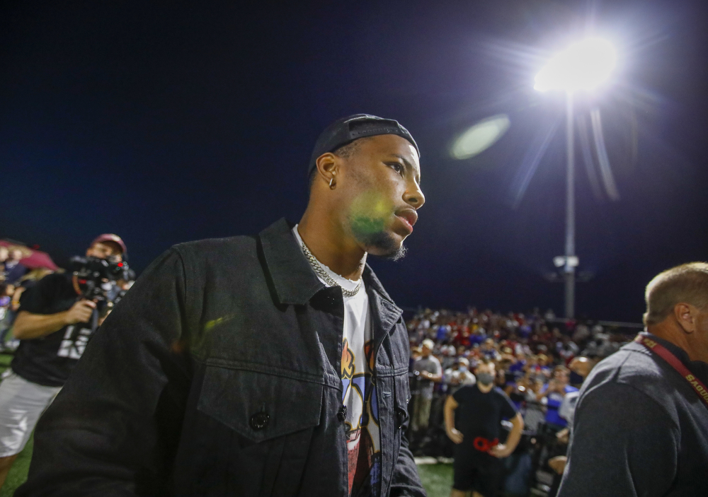 Saquon Barkley's high school jersey retired at Whitehall