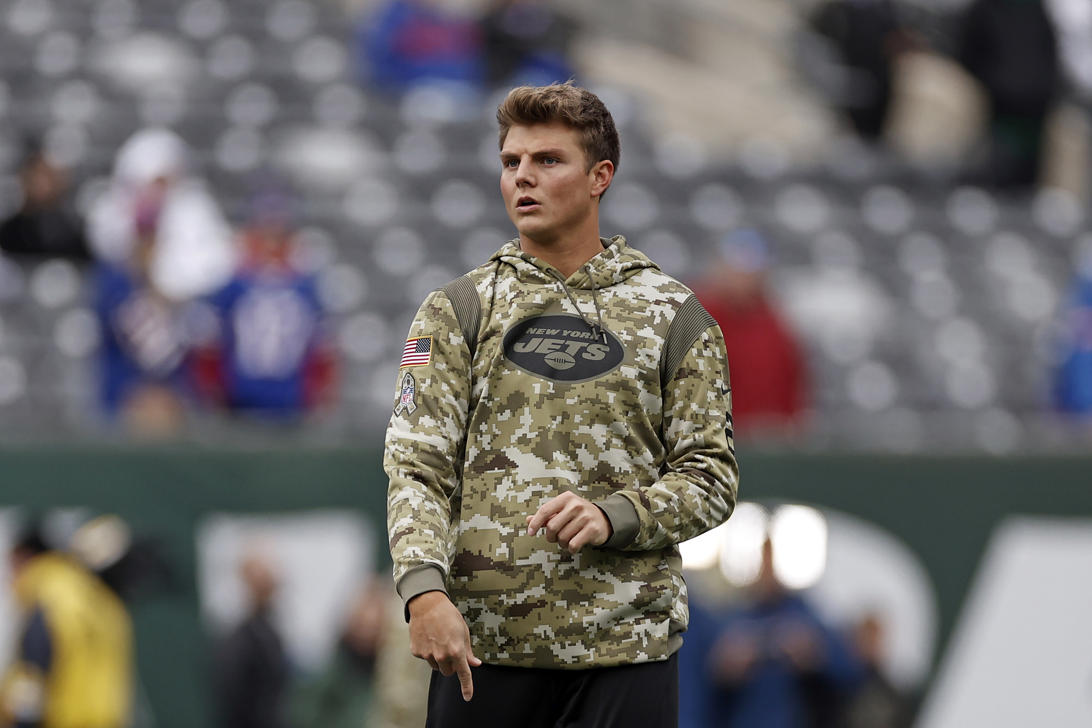 New York Jets - Camouflage practice jerseys this week for