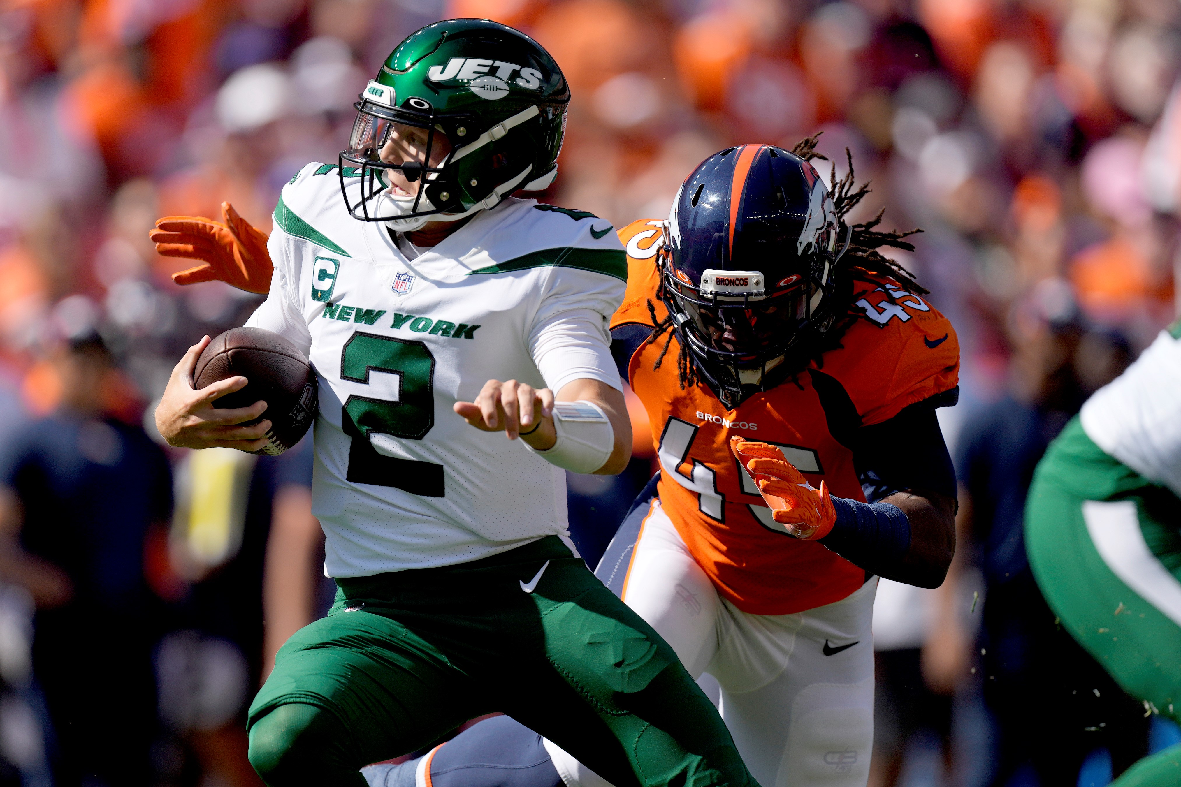 The education of Jets QB Zach Wilson continues vs. Broncos