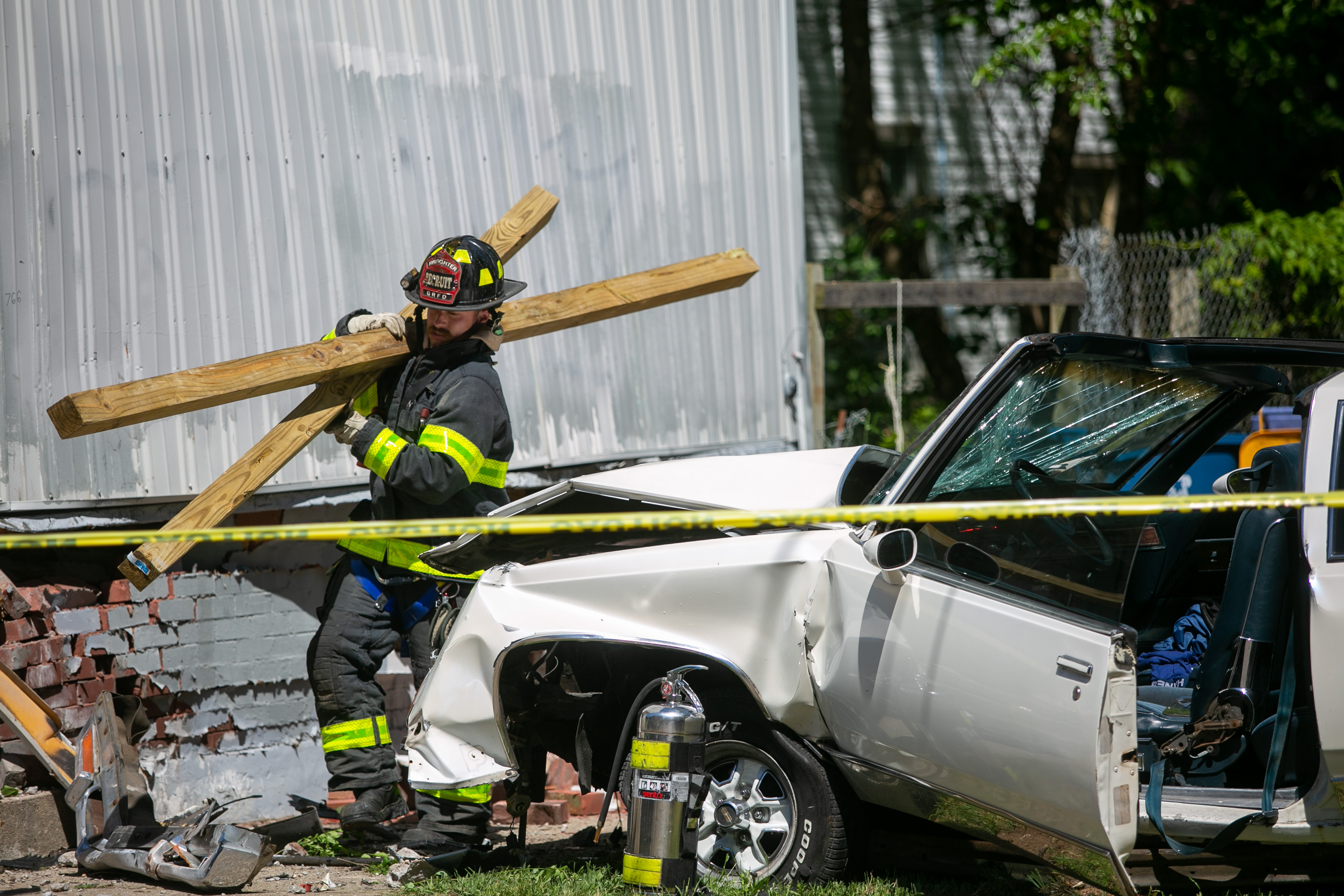 Stolen vehicle crashes into building after police pursuit - mlive.com