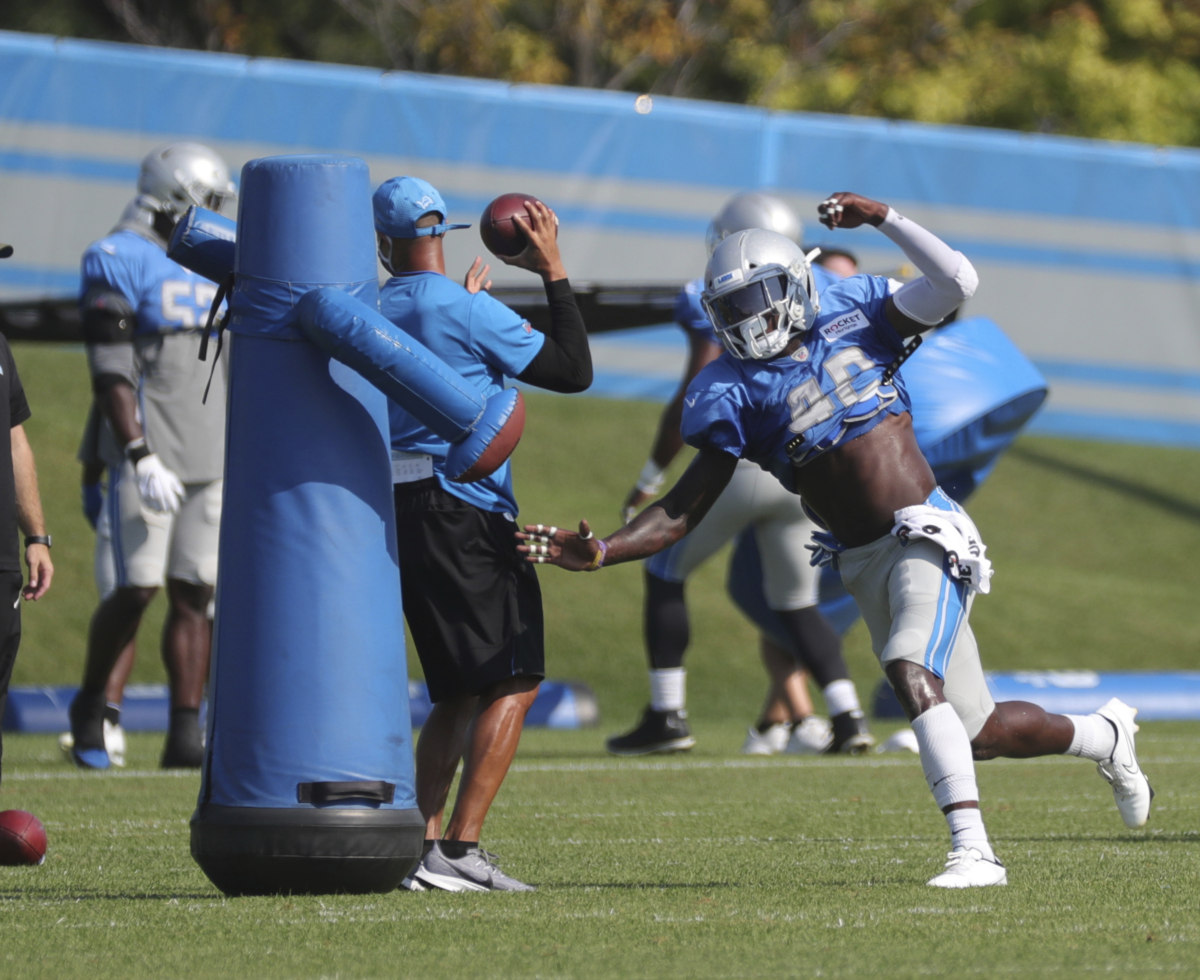 Lions place practice squad safety Jalen Elliott on COVID list; still no  Kenny Golladay at practice 