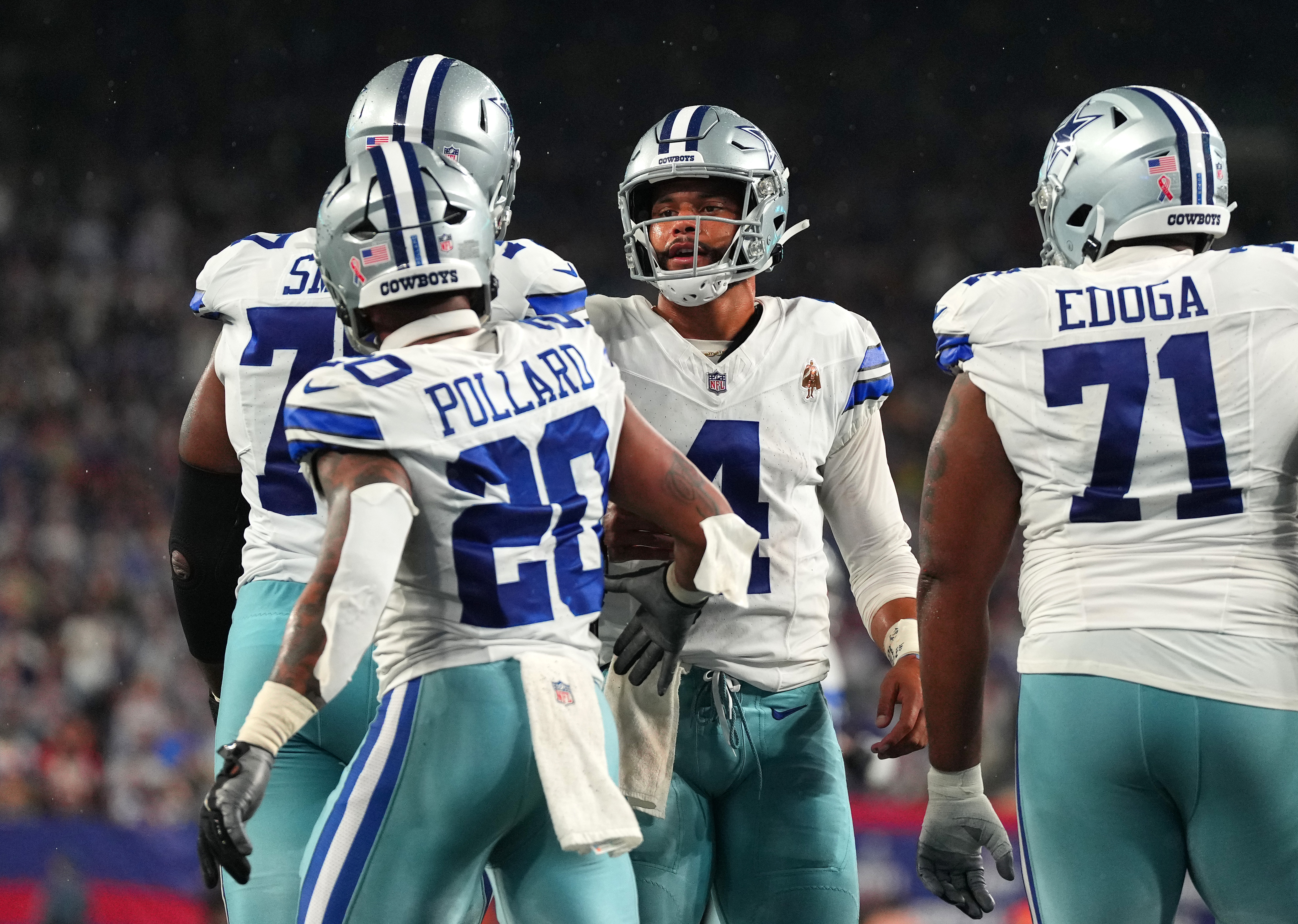 Dallas Cowboys cornerback Stephon Gilmore's first interception with the  Cowboys' is the team's second INT of the night against New York Giants  quarterback Daniel Jones